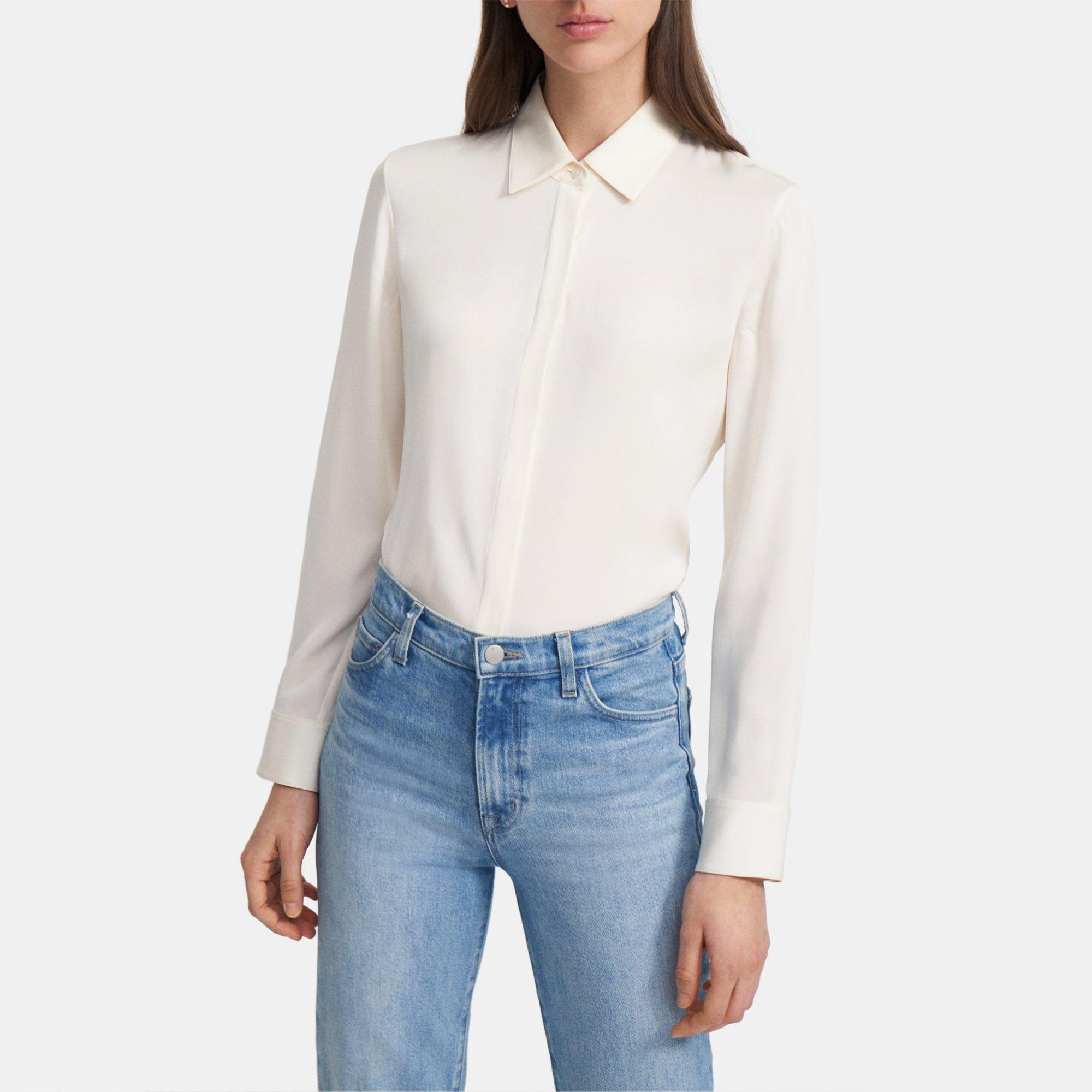 Fitted Shirt in Stretch Silk