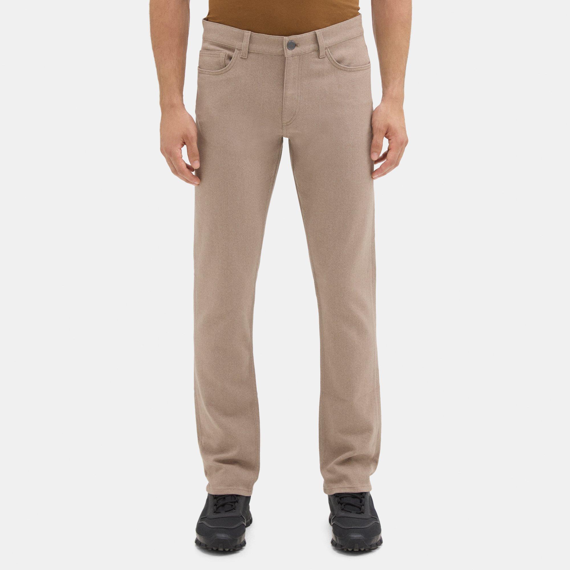 Theory Five-pocket Pant In Cotton Twill Mélange In Bark Multi
