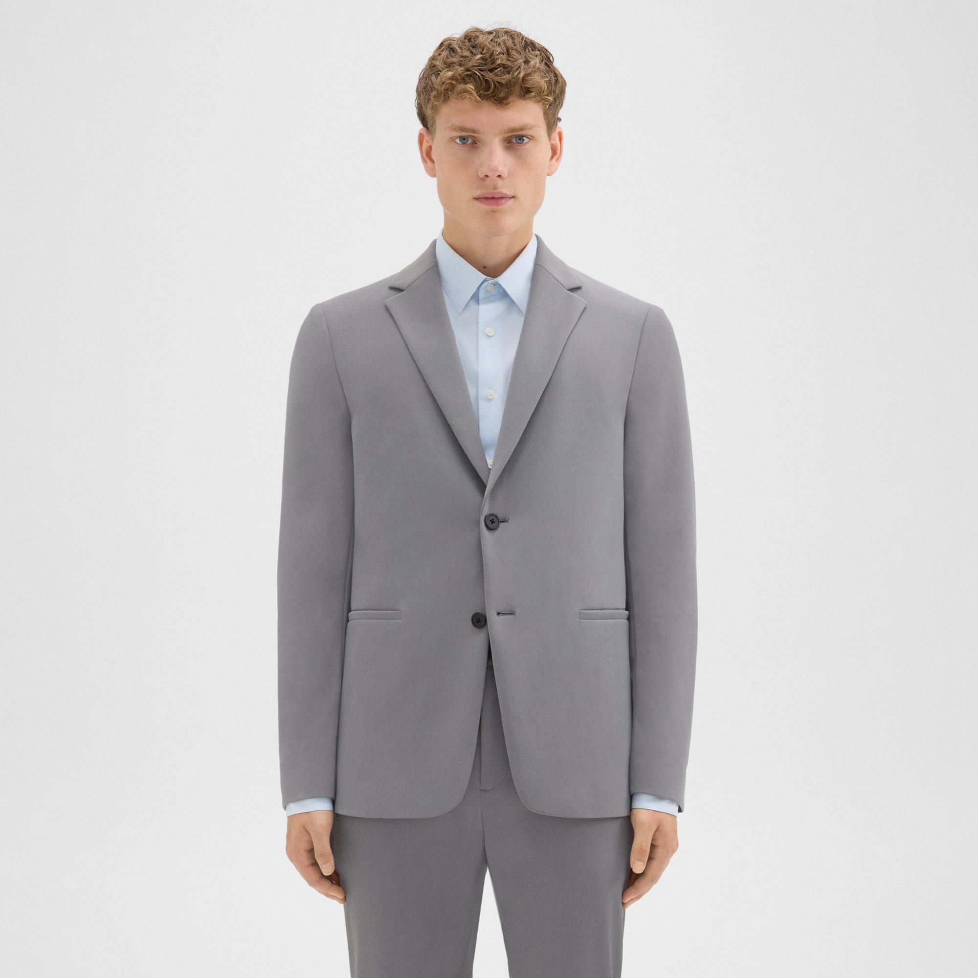 Theory Clinton Blazer In Precision Ponte In Stone