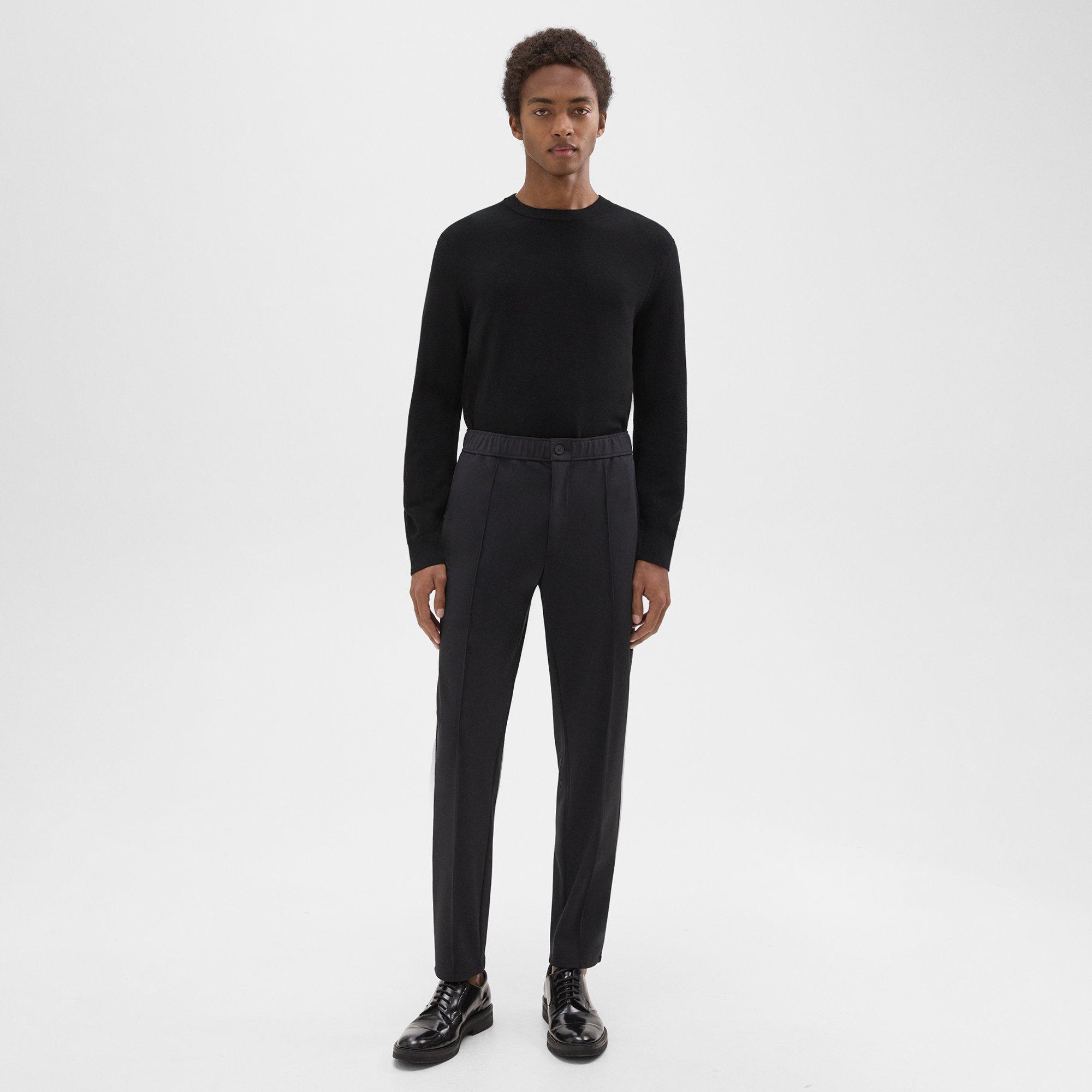 Theory Curtis Drawstring Pant In Precision Ponte In Black