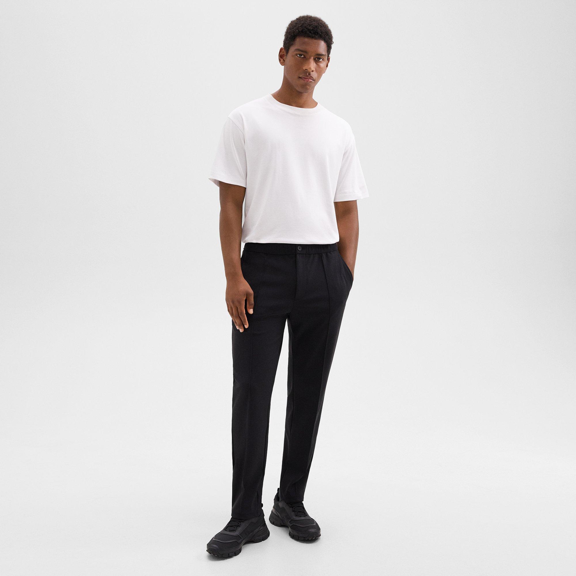 Theory Curtis Drawstring Pant In Precision Ponte In Black