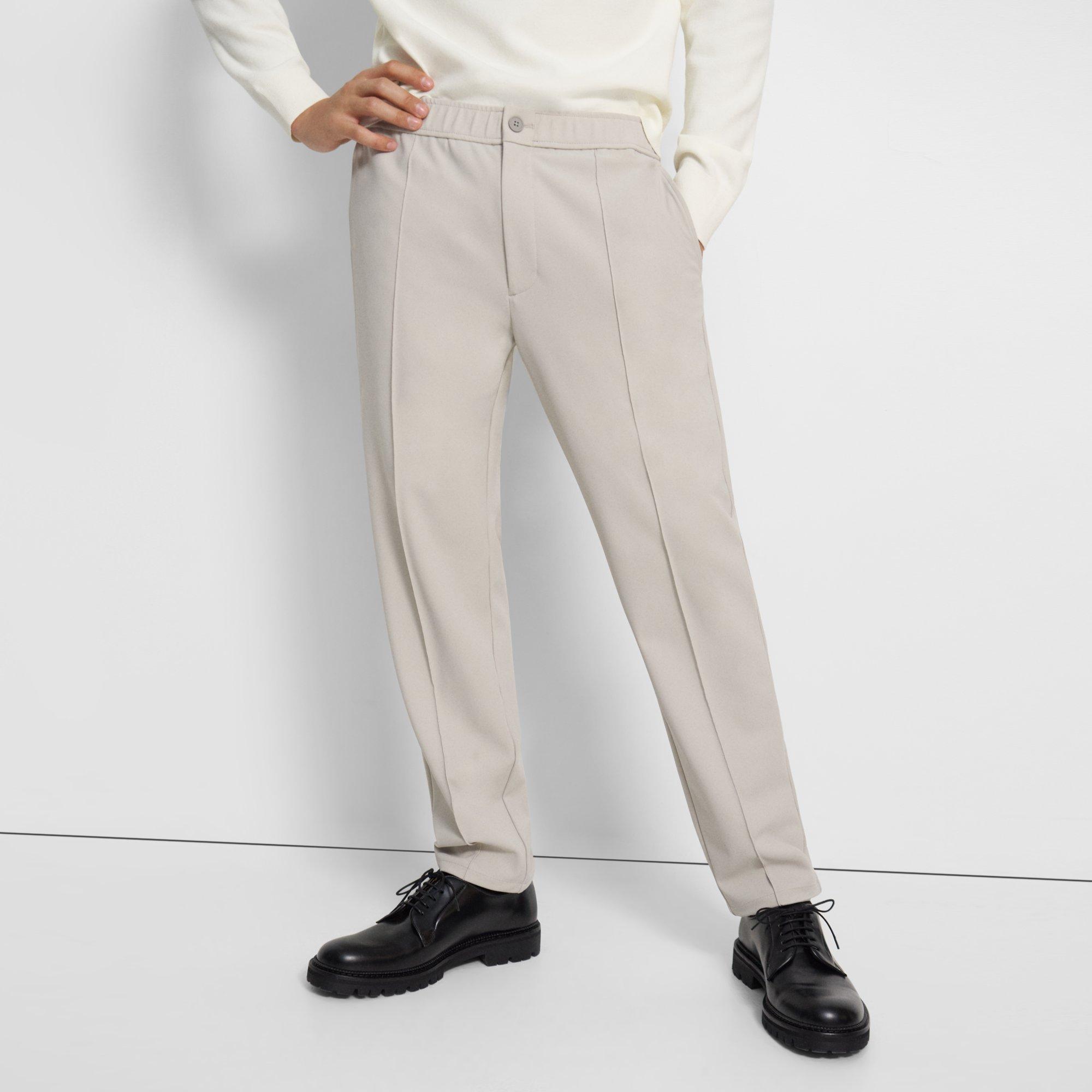 Theory Curtis Drawstring Pant In Precision Ponte In Putty