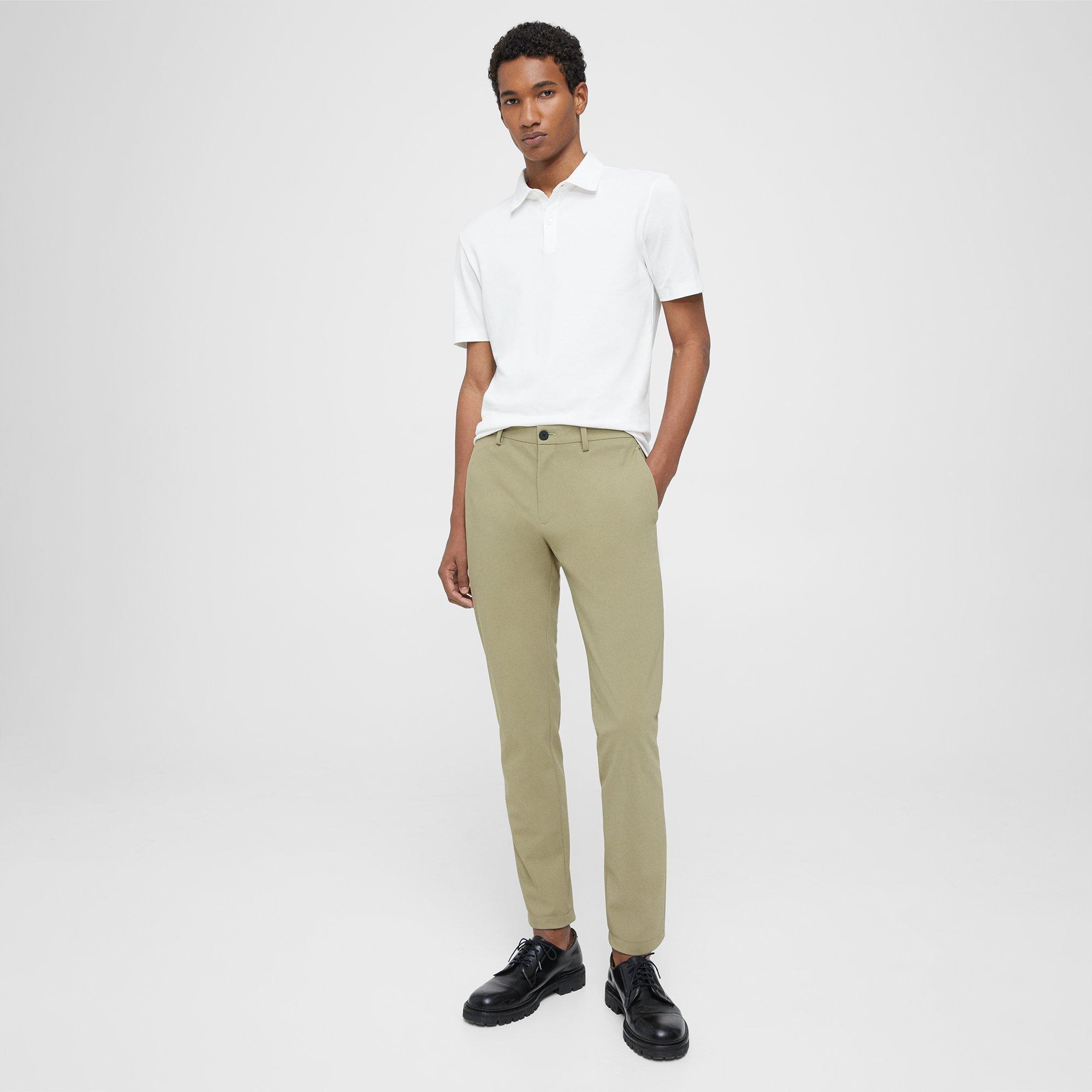 Theory Zaine Pant In Precision Ponte In Light Olive