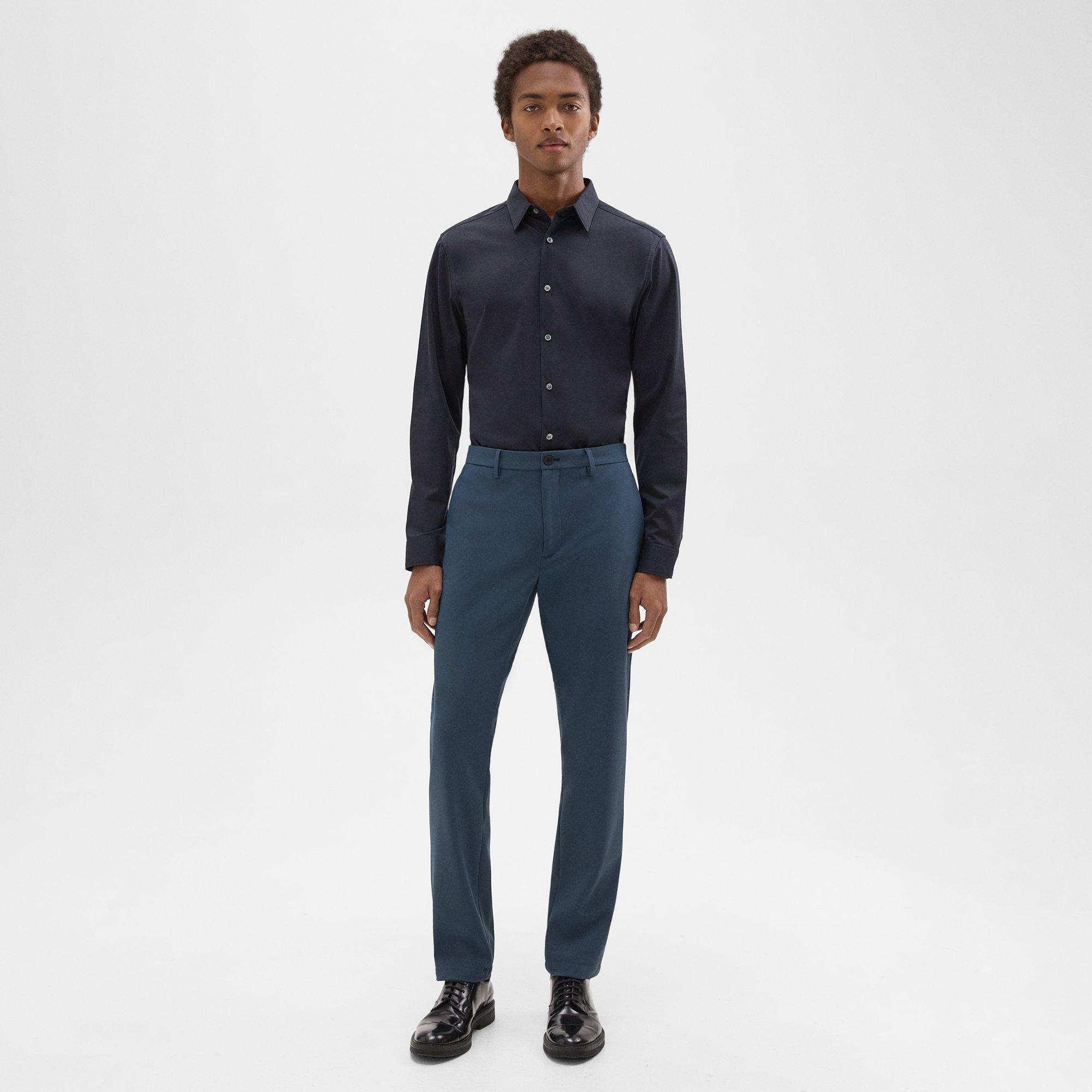 Theory Zaine Pant In Precision Ponte In Deep Sea Blue