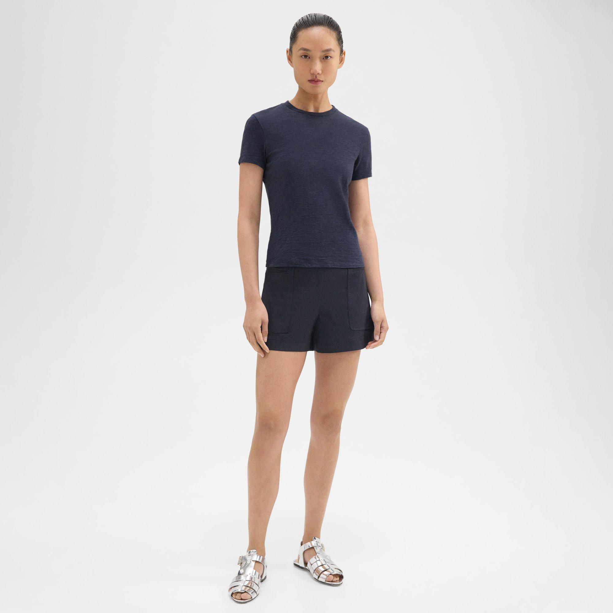 Theory Mini Utility Short In Good Linen In Concord