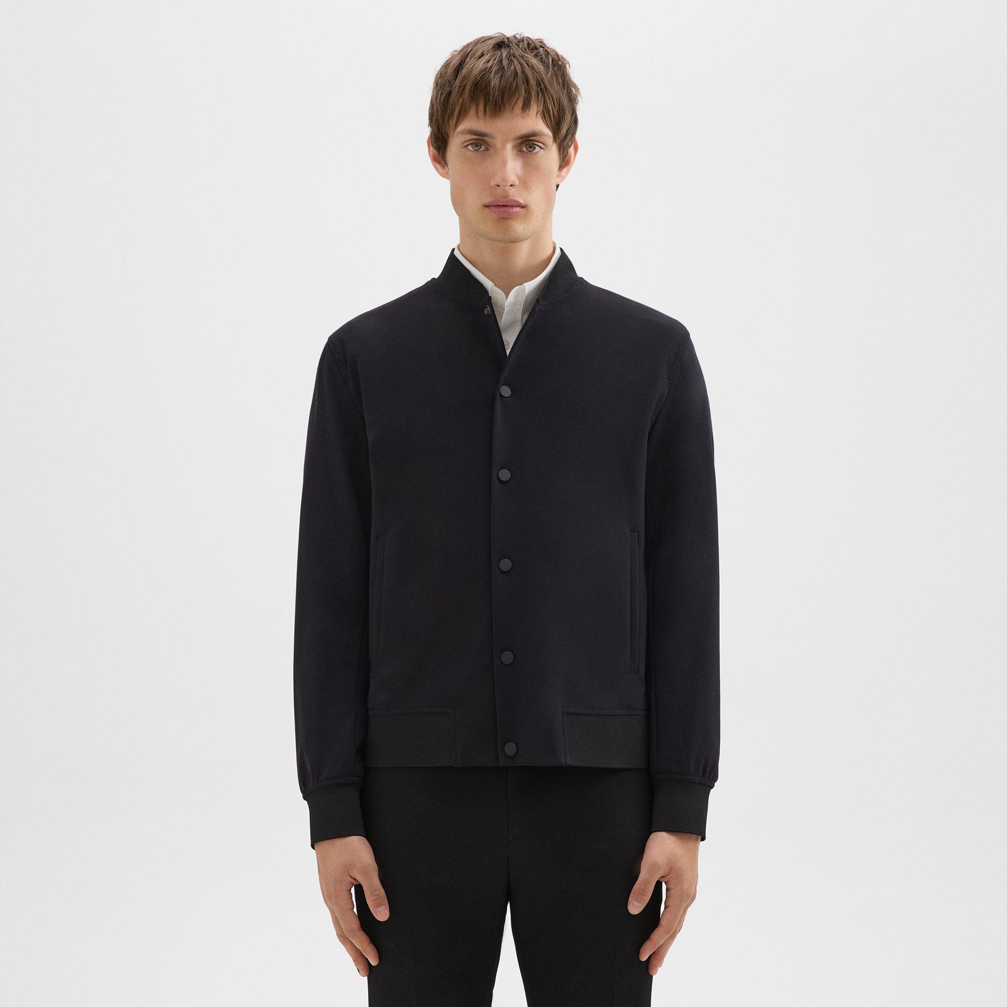 Theory Murphy Bomber Jacket In Precision Ponte In Black