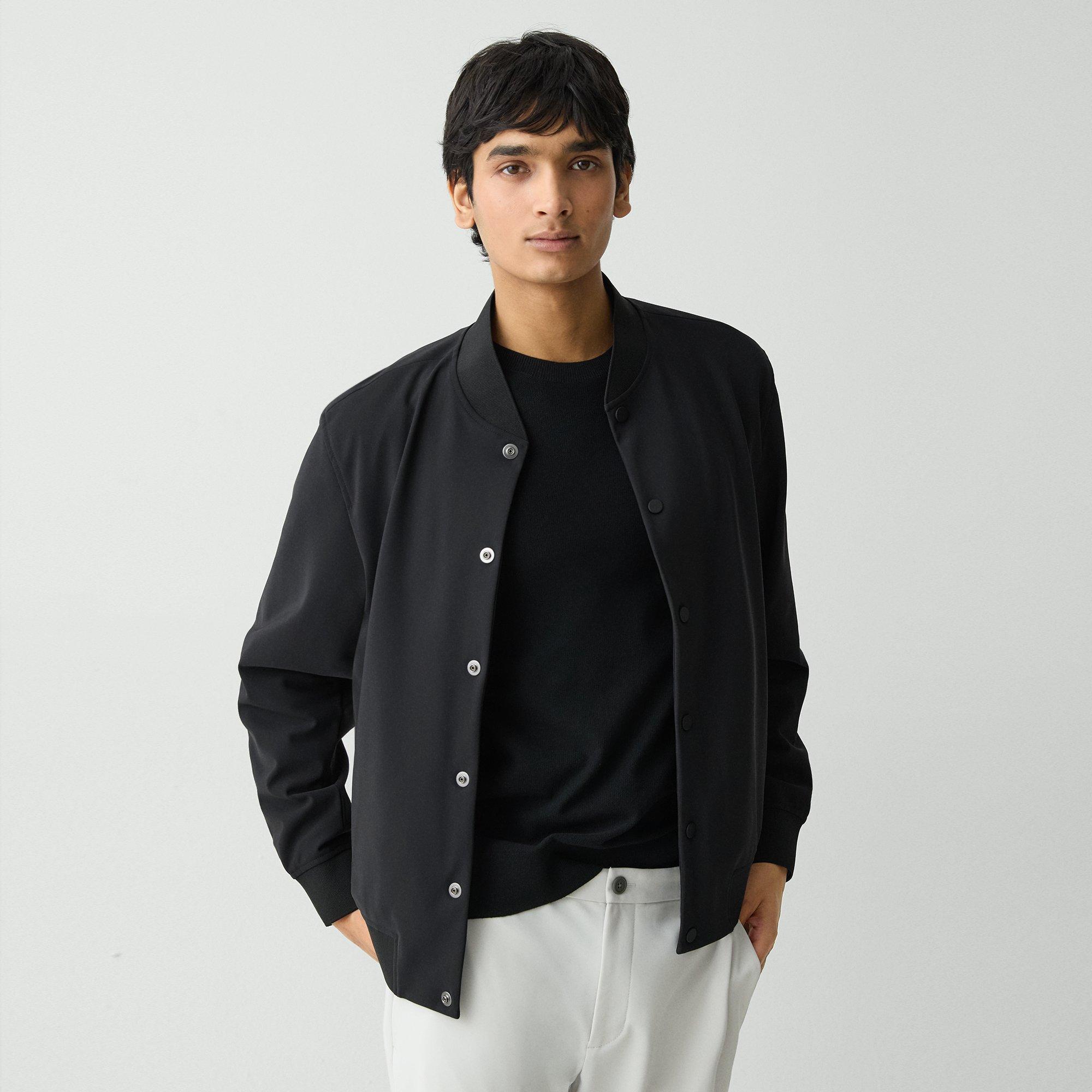 Theory Murphy Bomber Jacket In Precision Ponte In Black