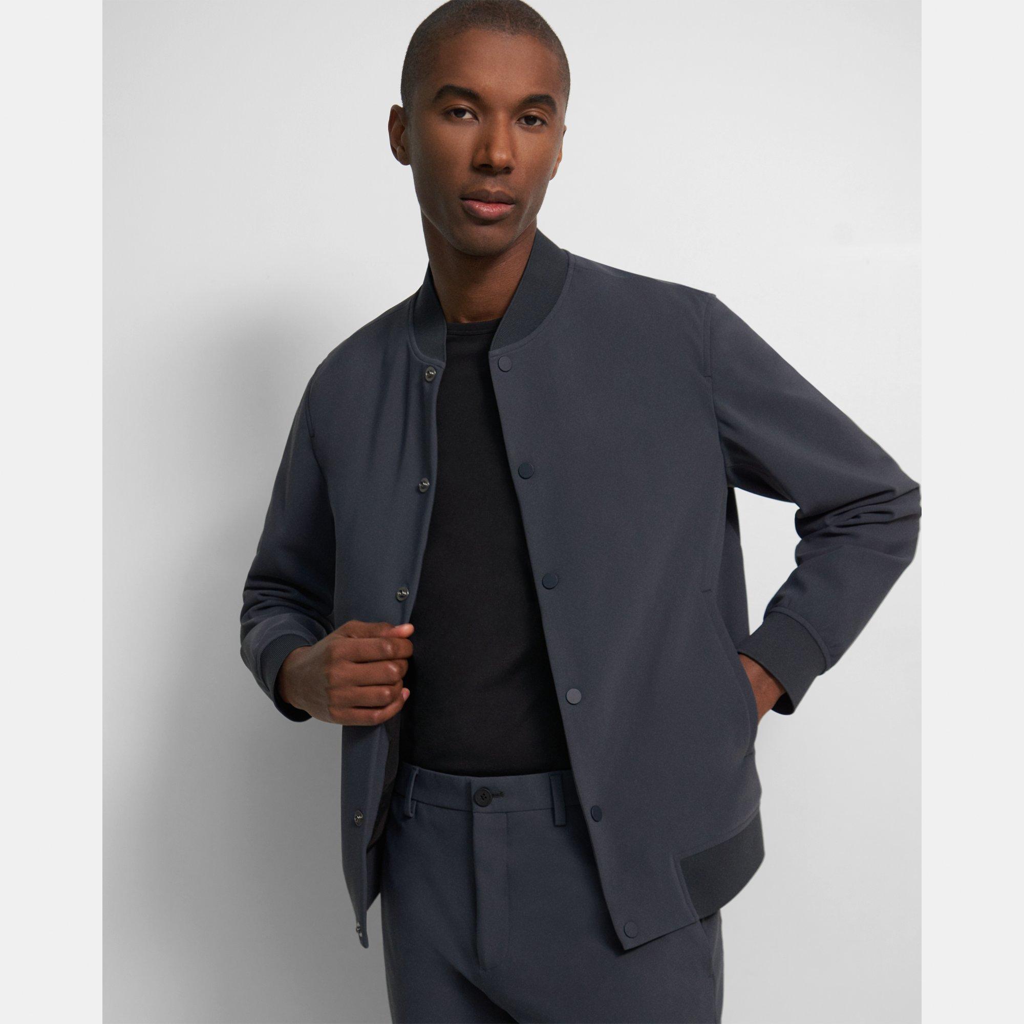 Theory Murphy Precision Bomber Jacket In Basalt