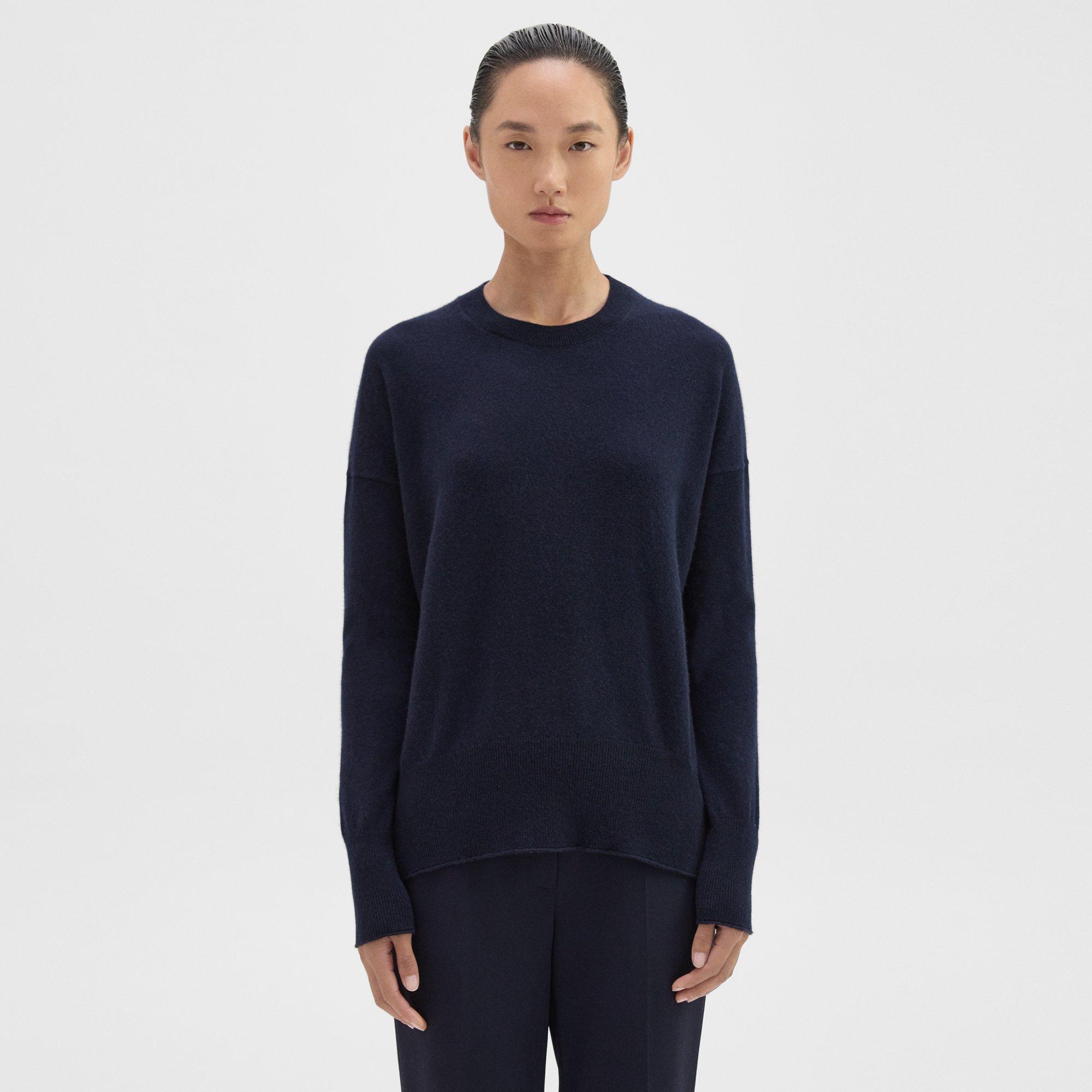 Theory Karenia Sweater In Cashmere In Deep Navy