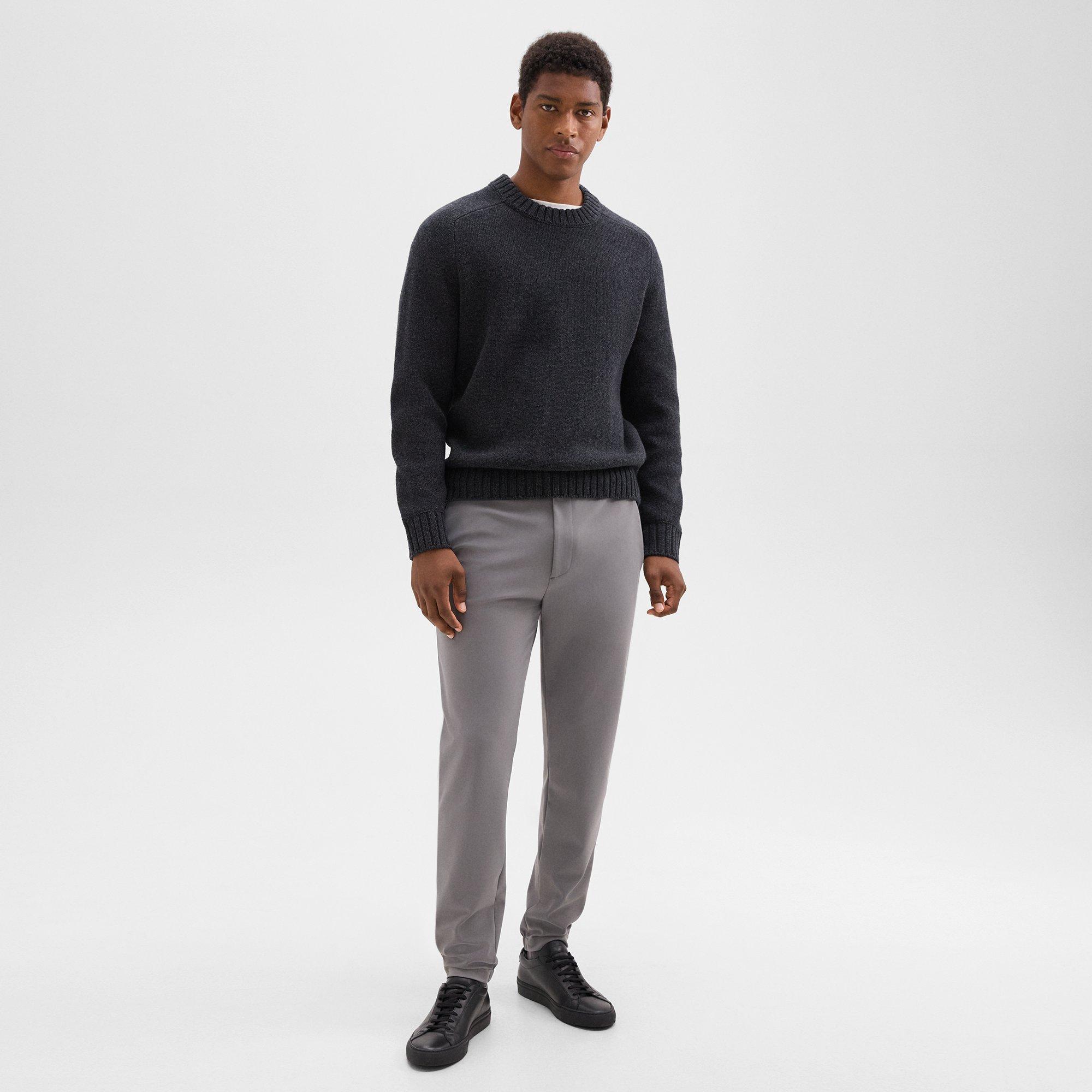 Theory Terrance Jogger In Precision Ponte In Soft Grey
