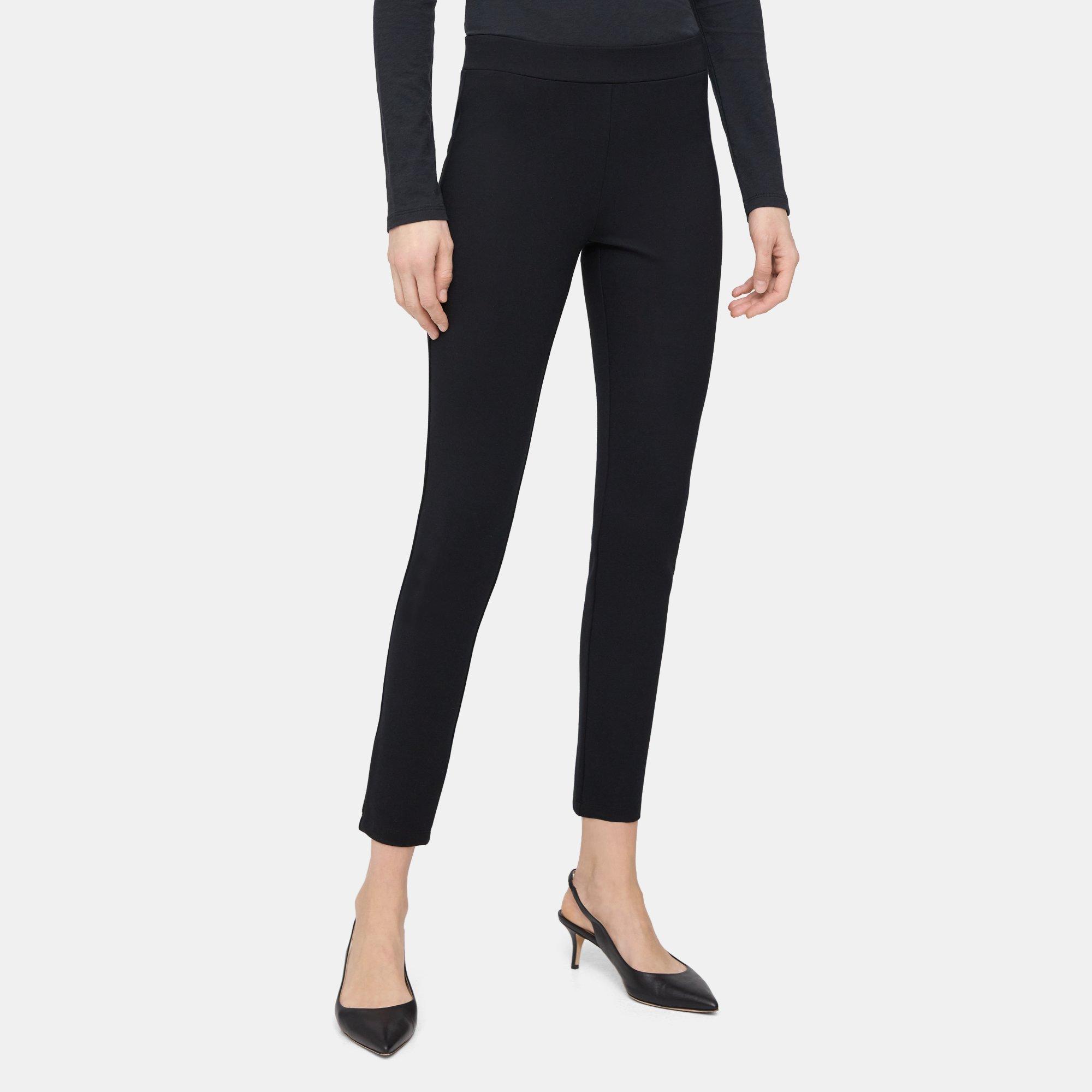 Theory Legging In Stretch Knit Ponte In Black