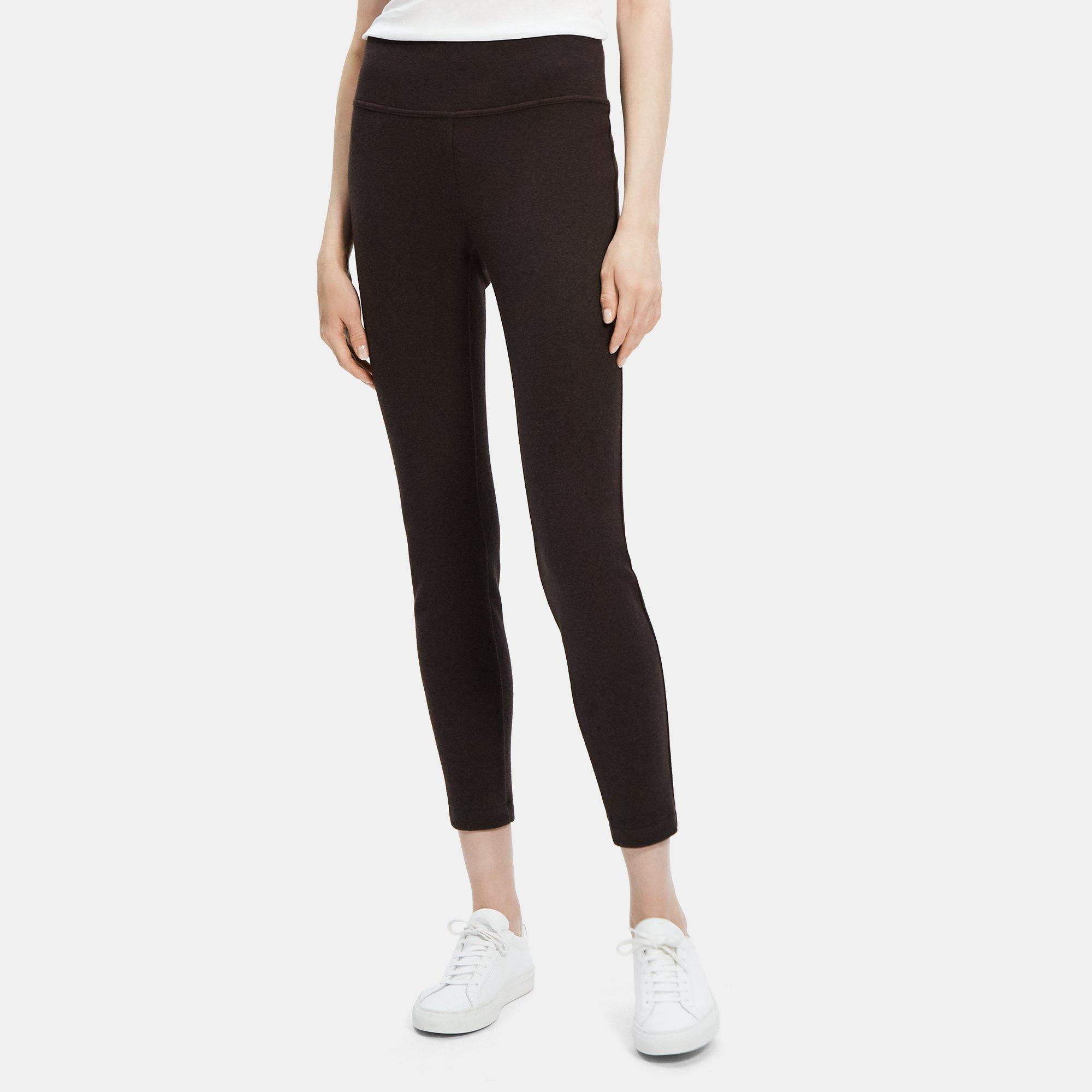 Theory Yoke Legging In Marled Compact Knit In Multi