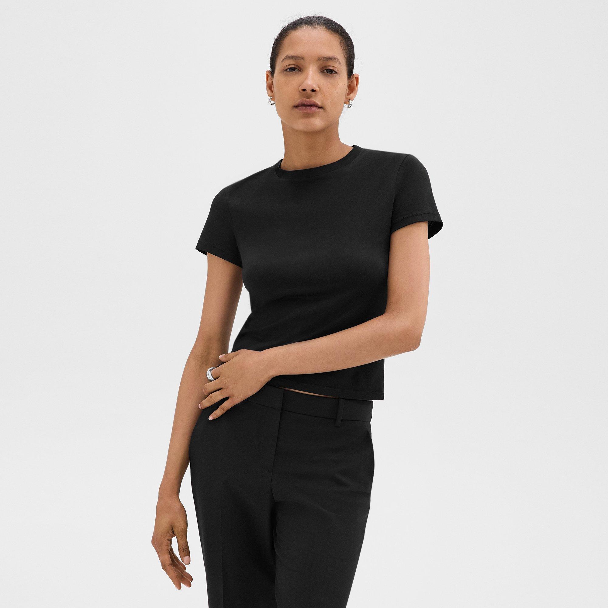 Theory Tiny Tee In Organic Cotton In Black