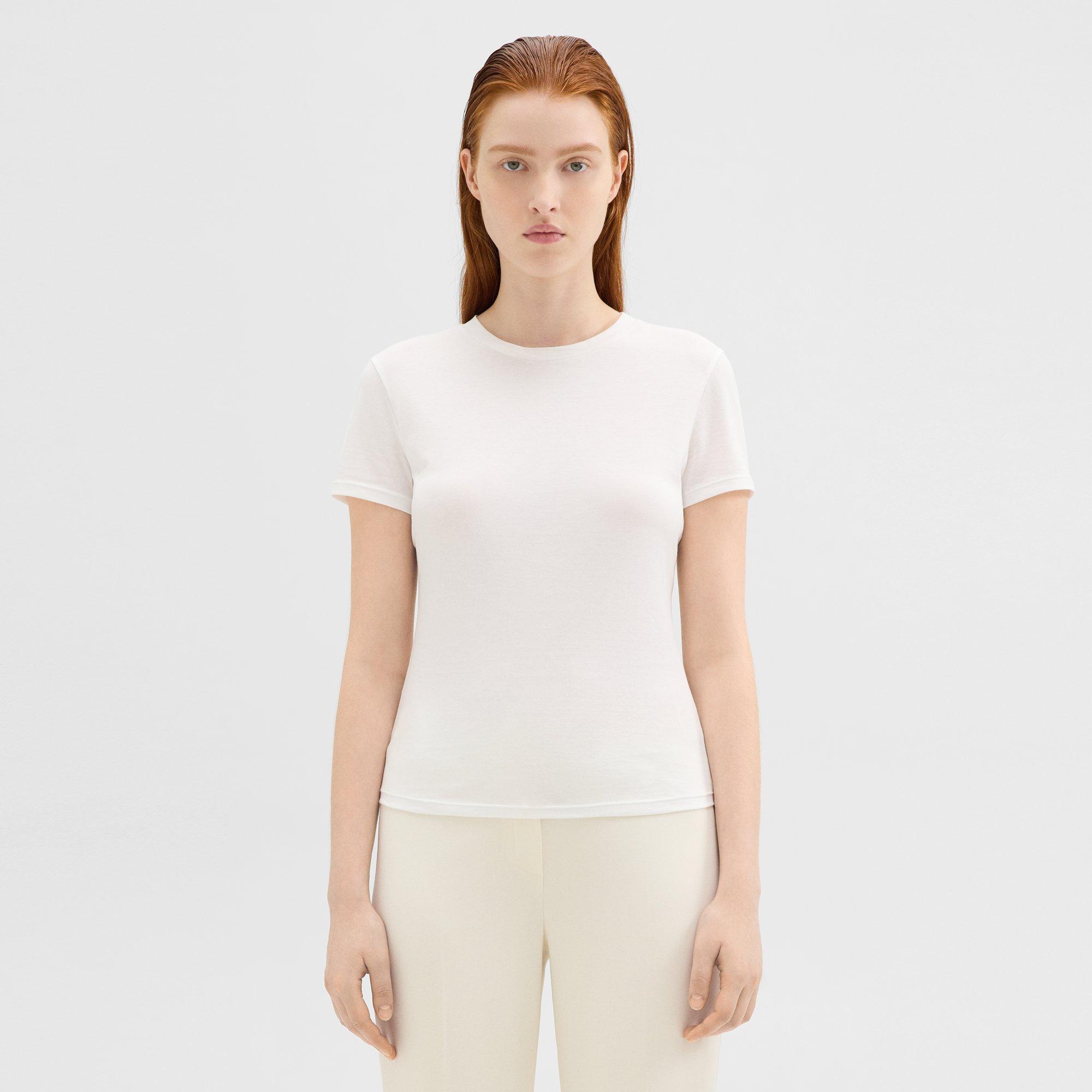 Shop Theory Tiny Tee In Organic Cotton In White