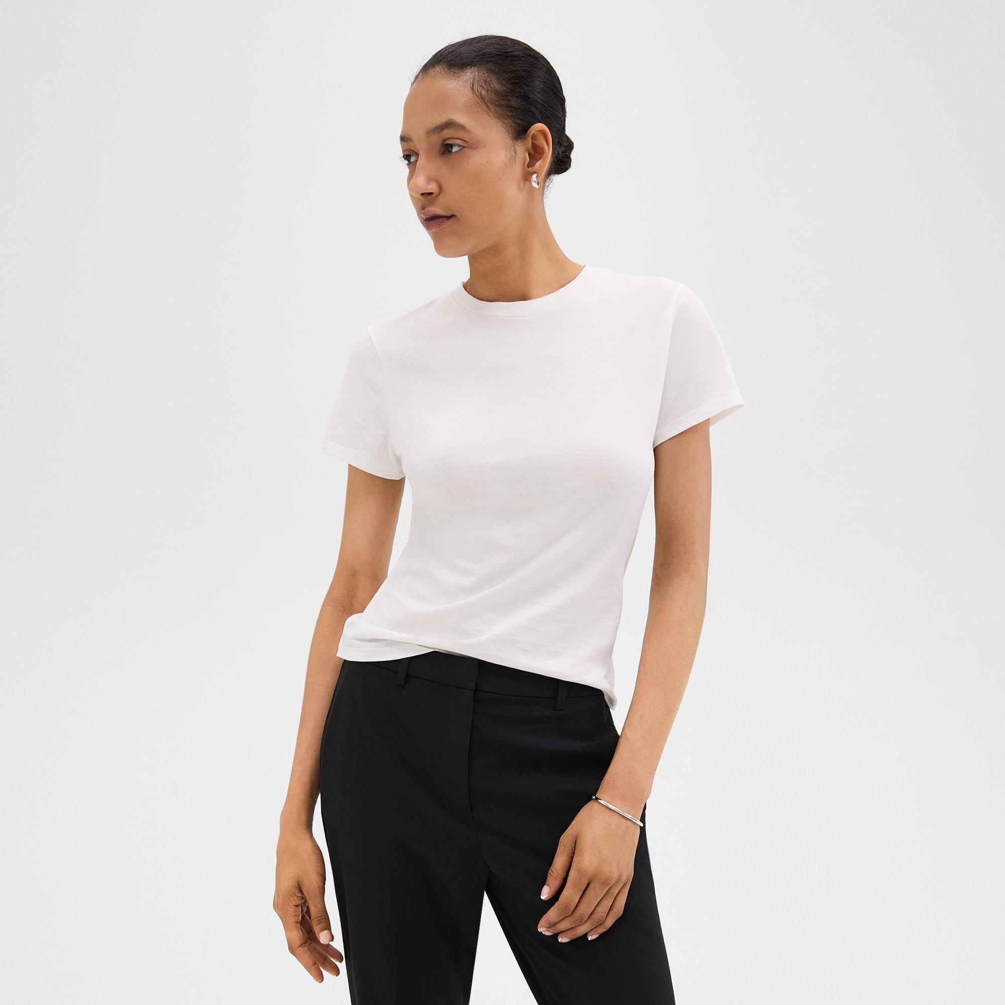 Shop Theory Tiny Tee In Organic Cotton In White