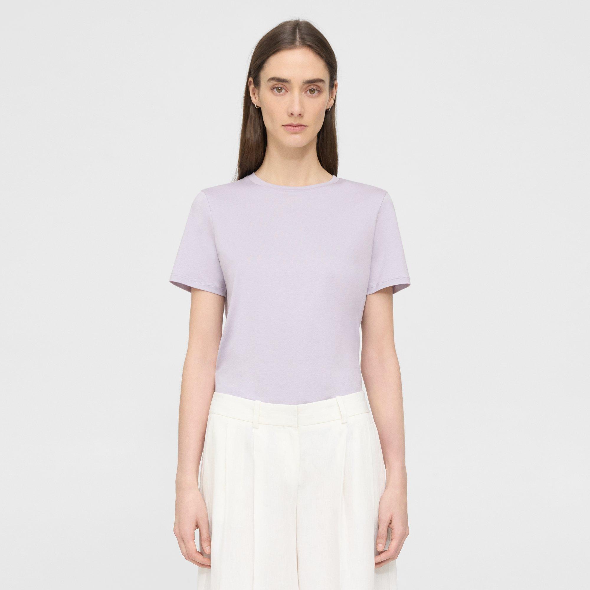 Theory Easy Tee In Organic Cotton In Hydrangea