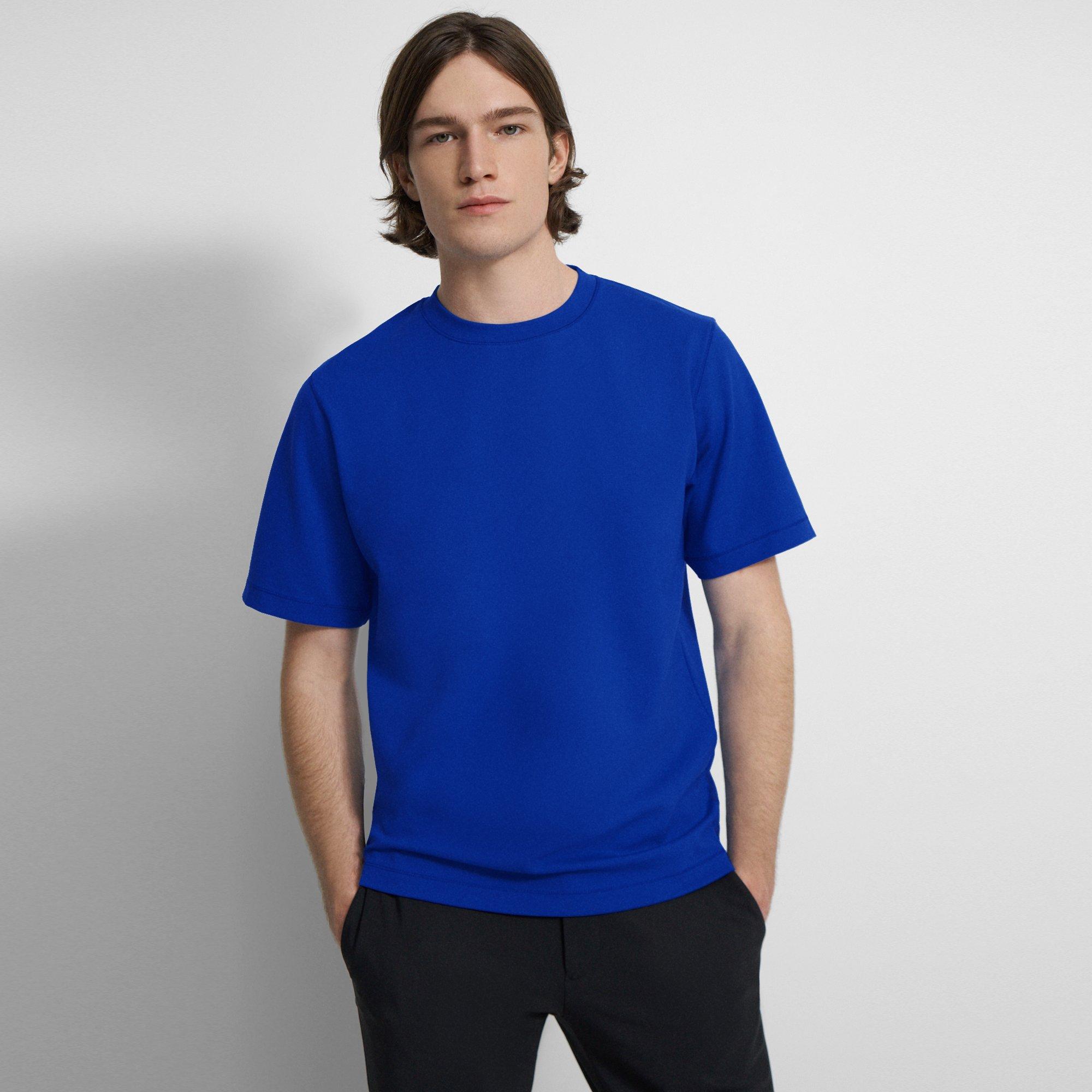 Theory Ryder Tee In Relay Jersey In Klein Blue