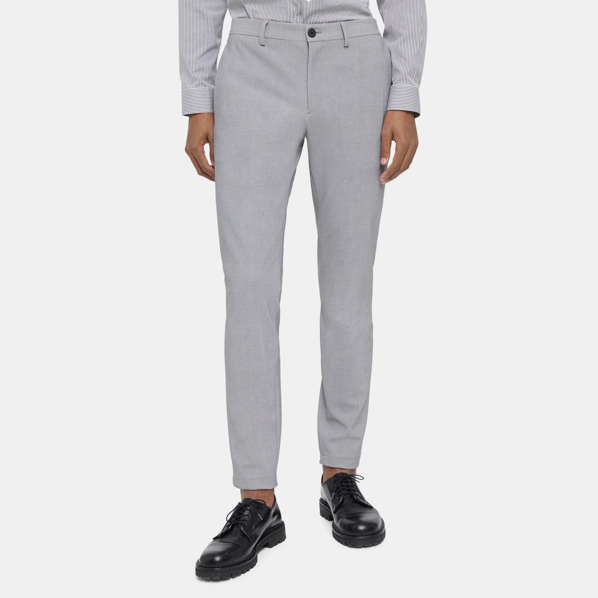 Theory Zaine Pant In Printed Precision Ponte In Force Grey Multi