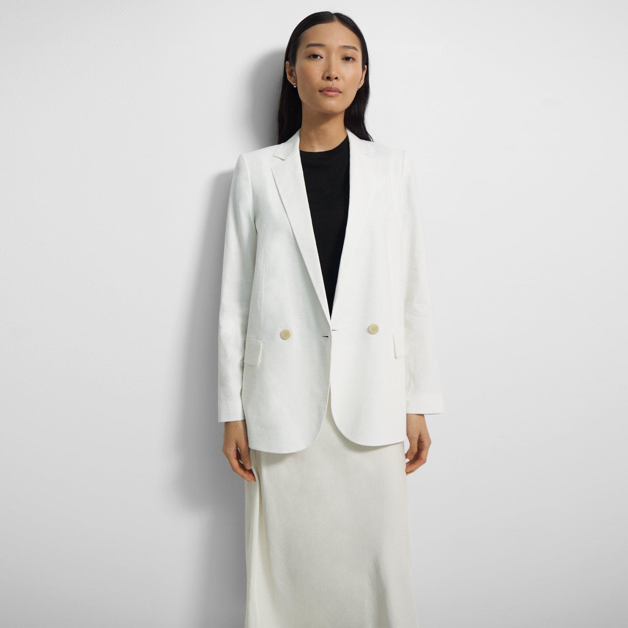 Oversized Blazer in Stretch Linen