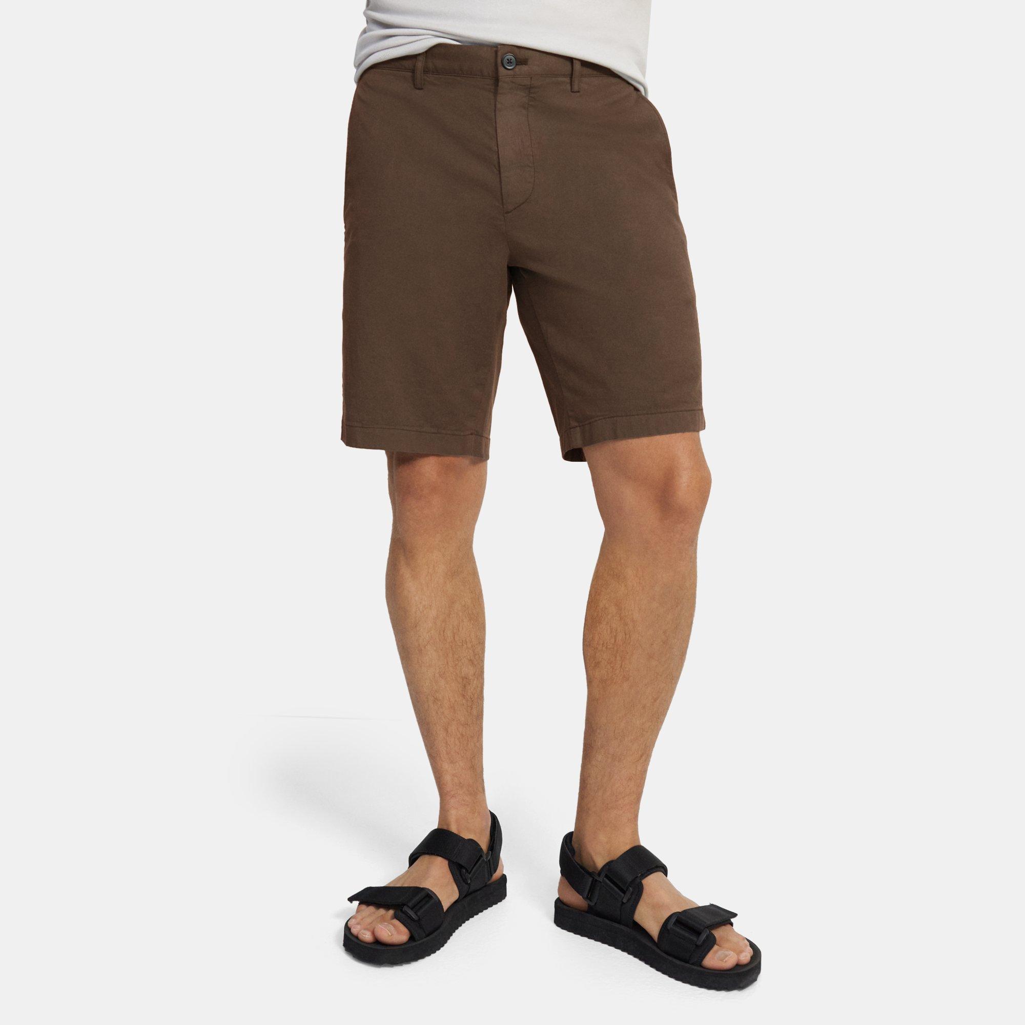 Theory Classic-fit 9" Short In Organic Cotton In Brown