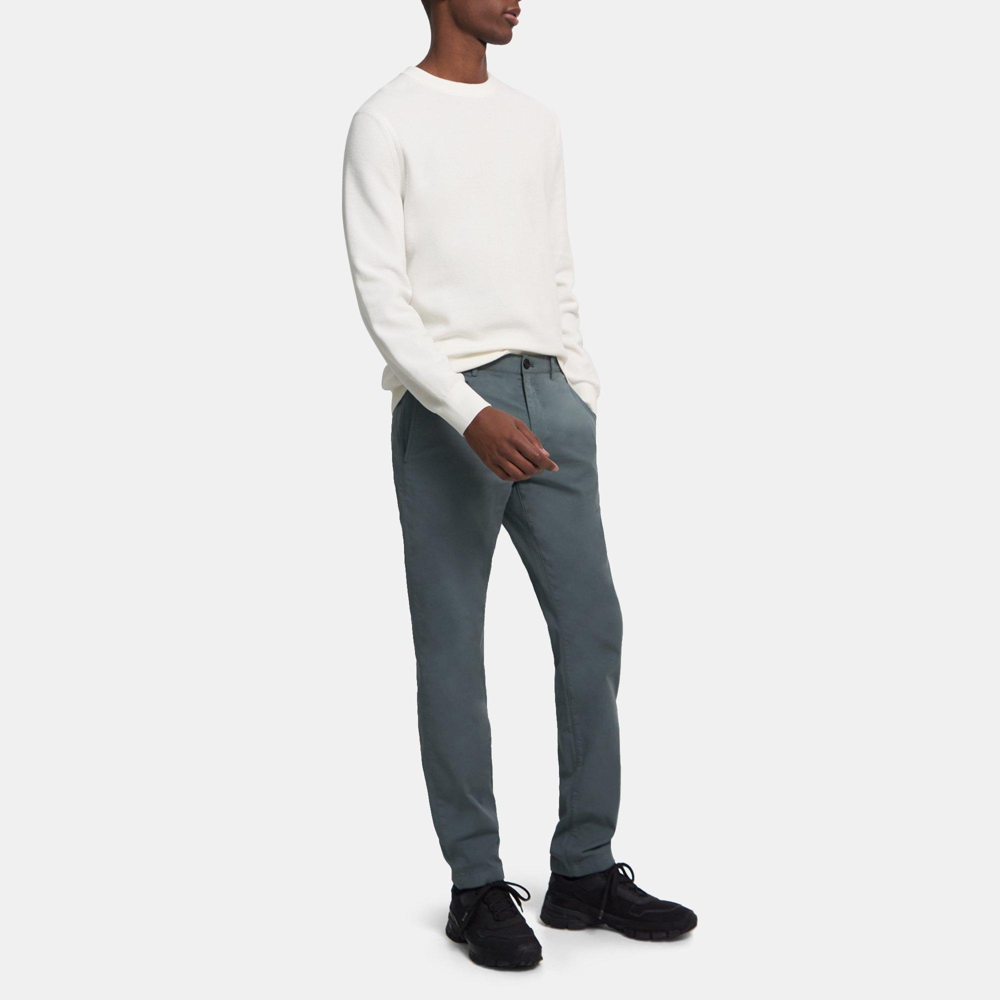 Theory Classic-fit Pant In Organic Cotton In Green