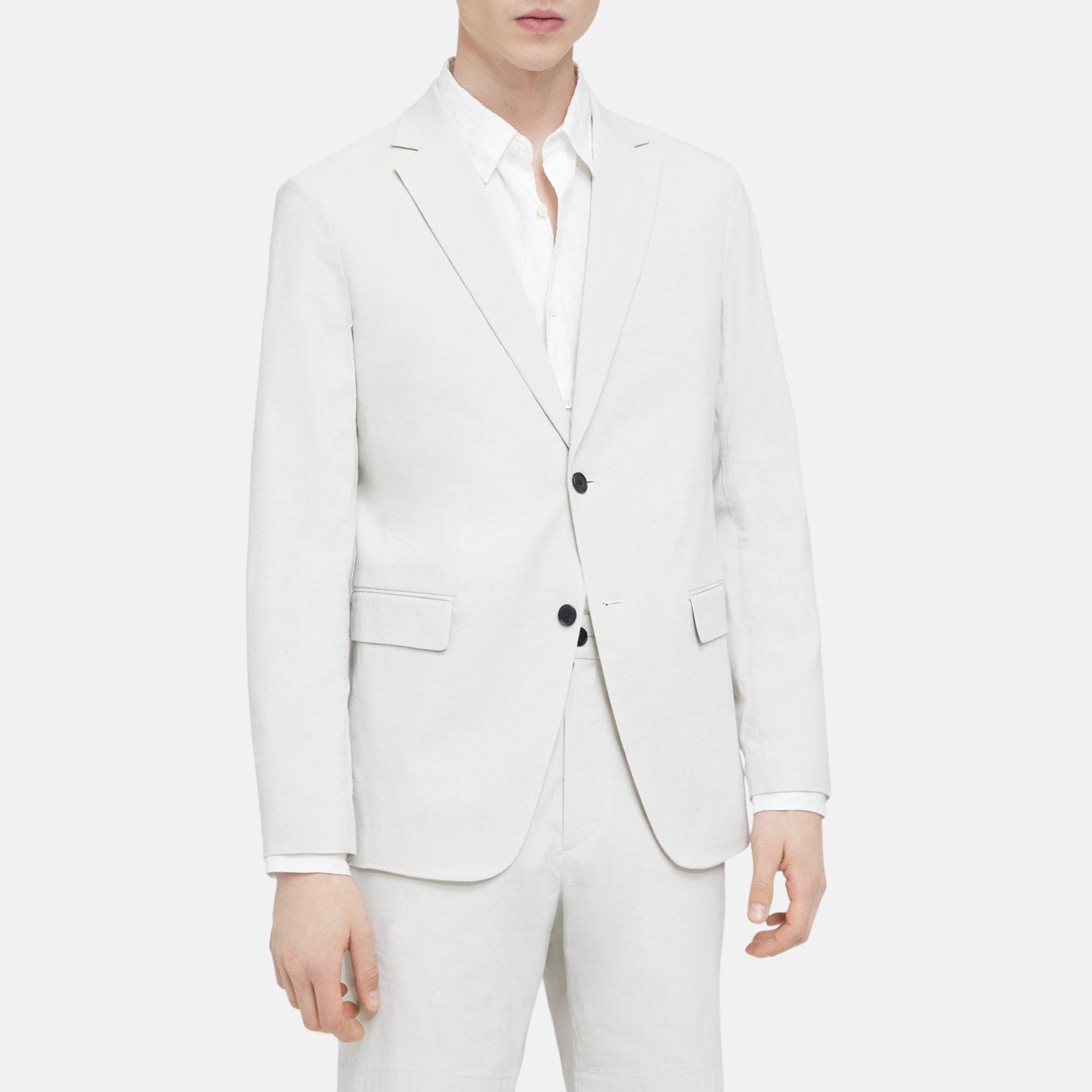 Theory Clinton Blazer In Good Linen In Sand