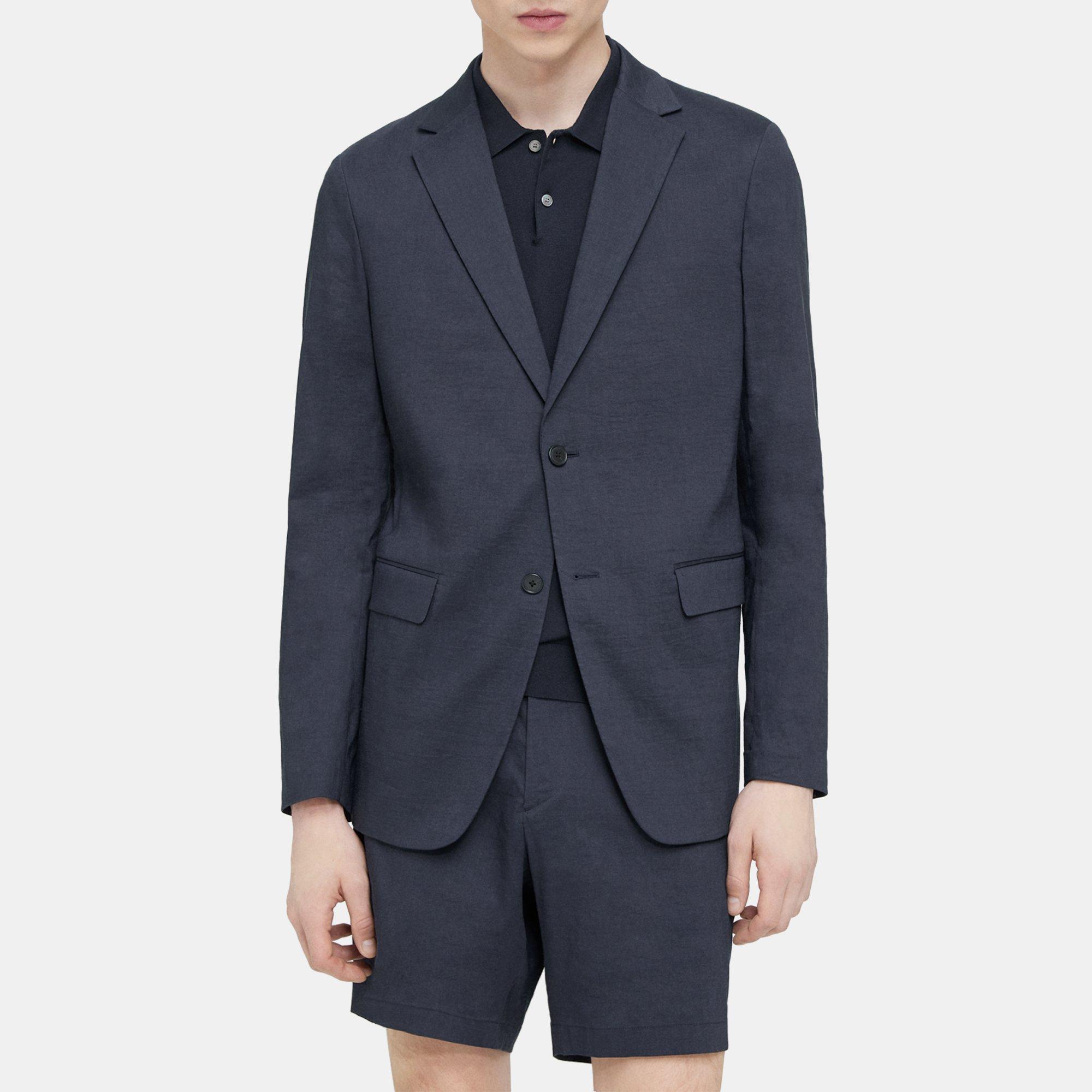 Theory Clinton Blazer In Good Linen In Space