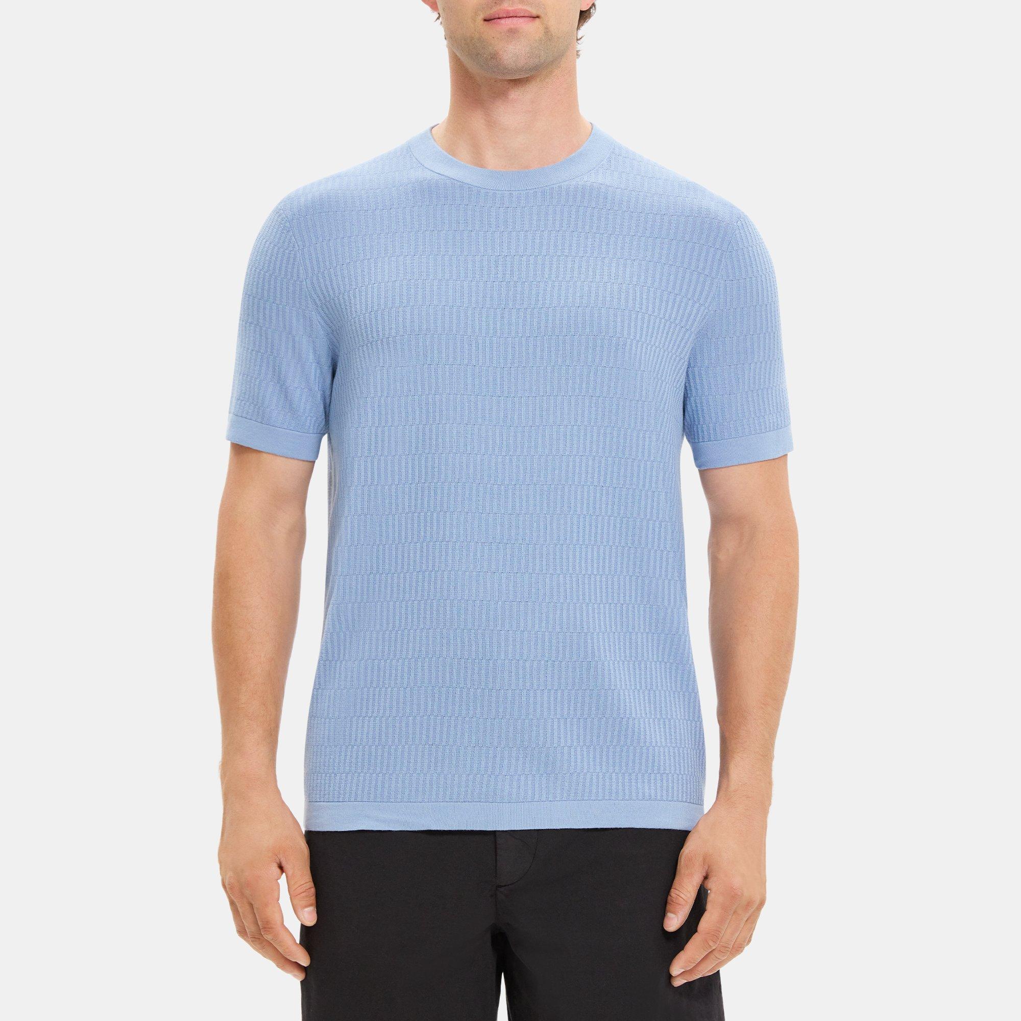 Theory Knit Tee In Cotton In Heron