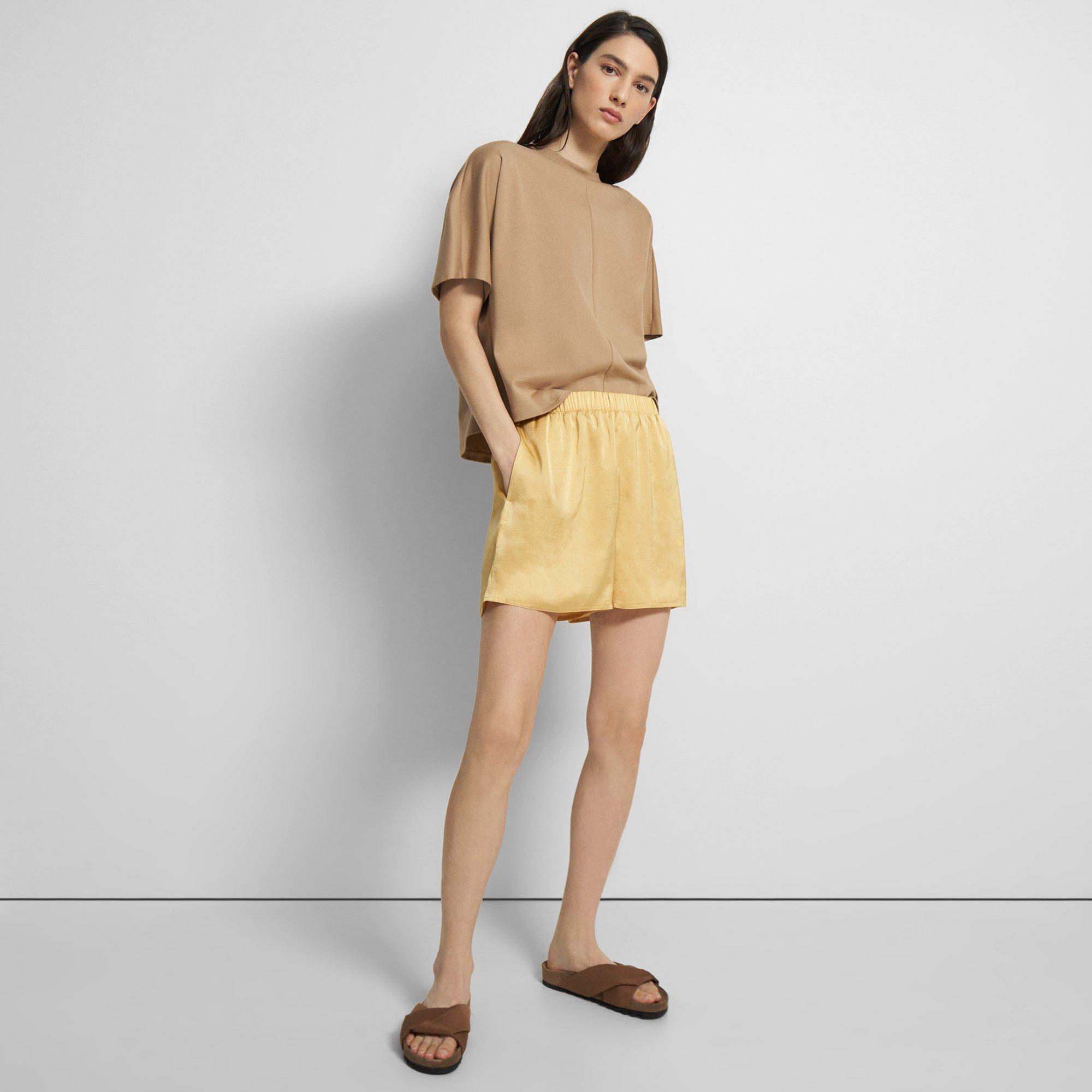 Theory Easy Satin Shorts In Sun