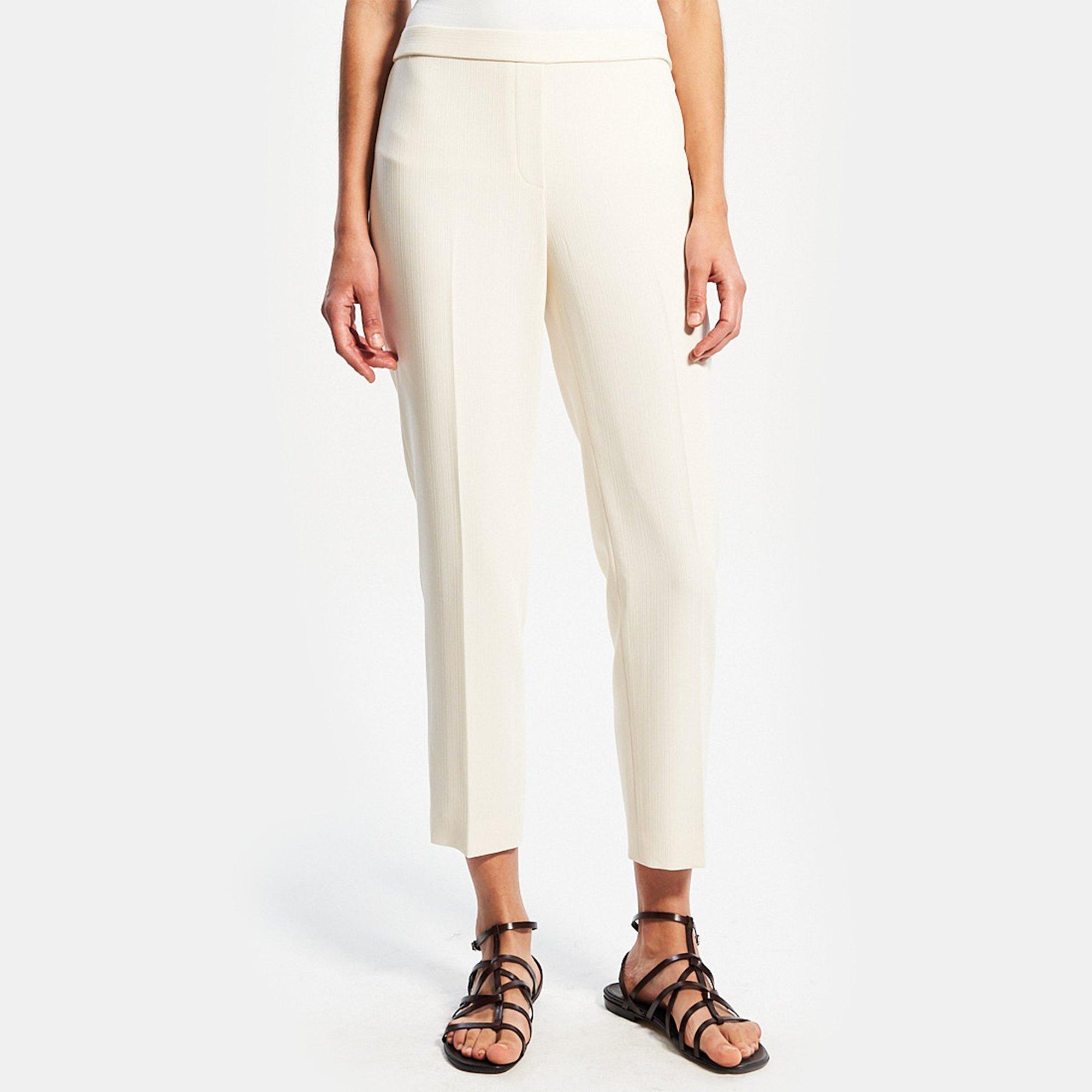 Treeca Pull-On Trouser in Striped Admiral Crepe