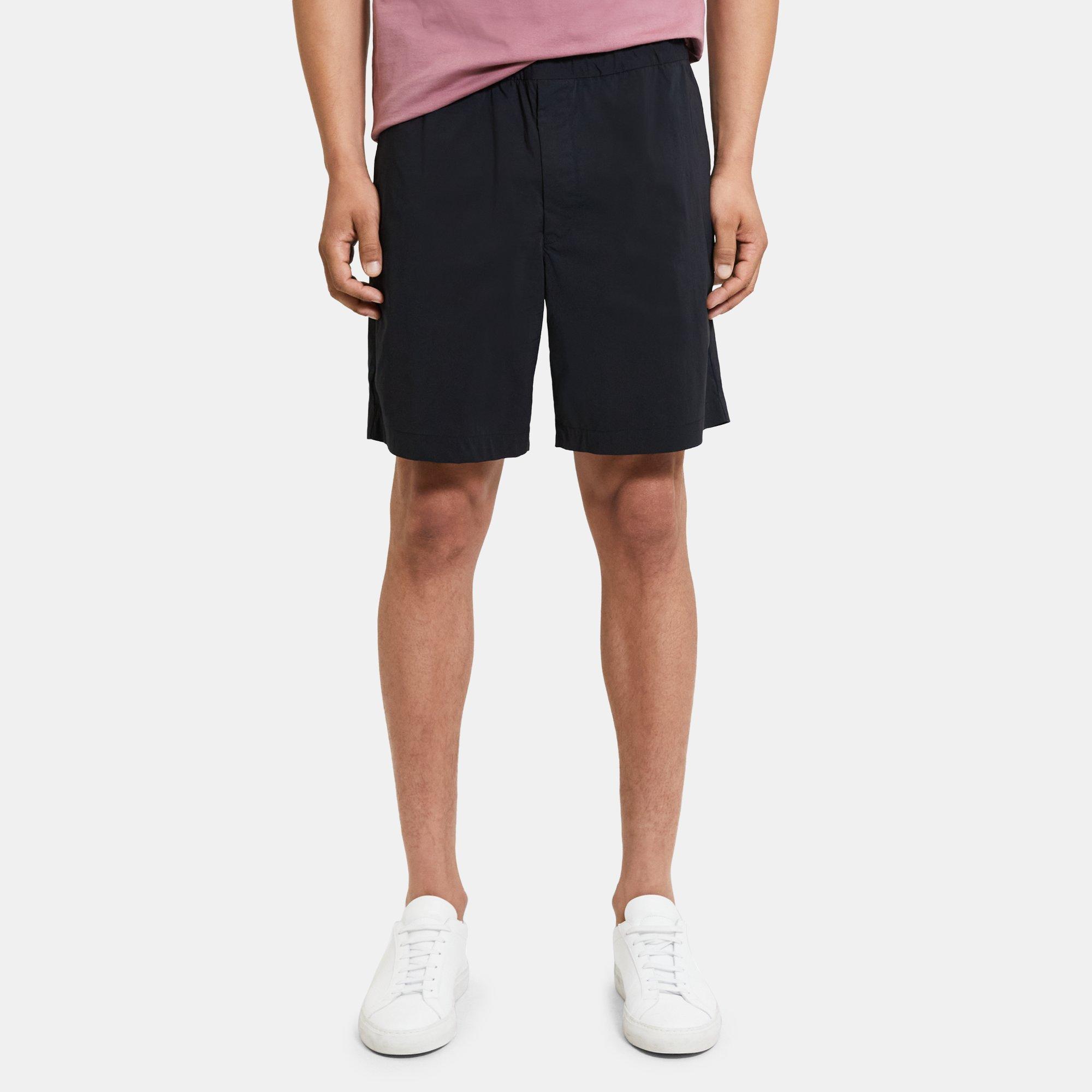 Theory Drawstring Short In Recycled Nylon In Black