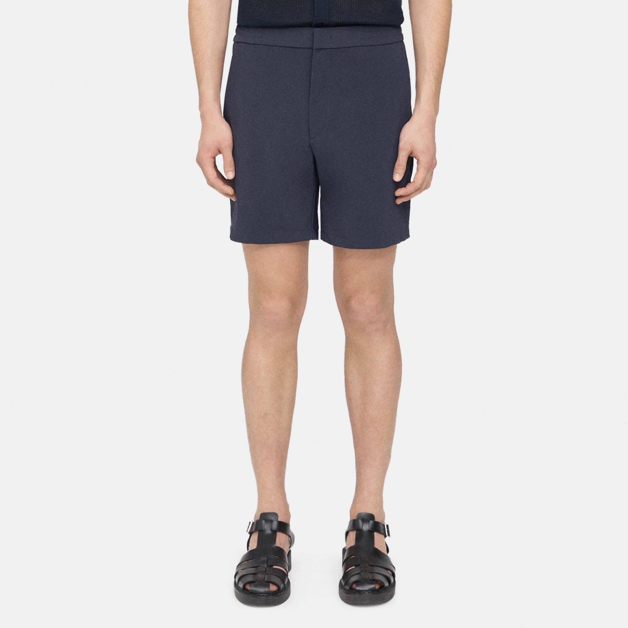 Theory Curtis Drawstring Short In Precision Ponte In Basalt