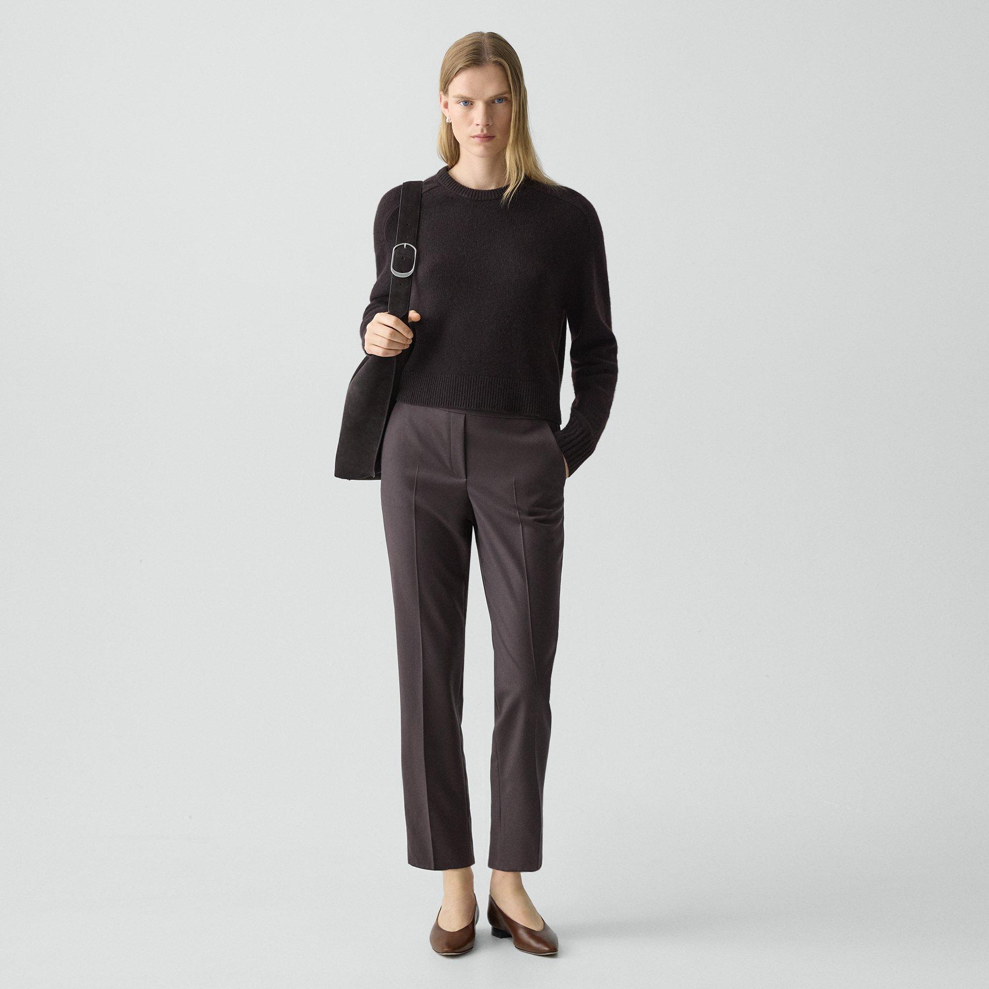 Theory Treeca Pull-on Pant In Sleek Flannel In Multi