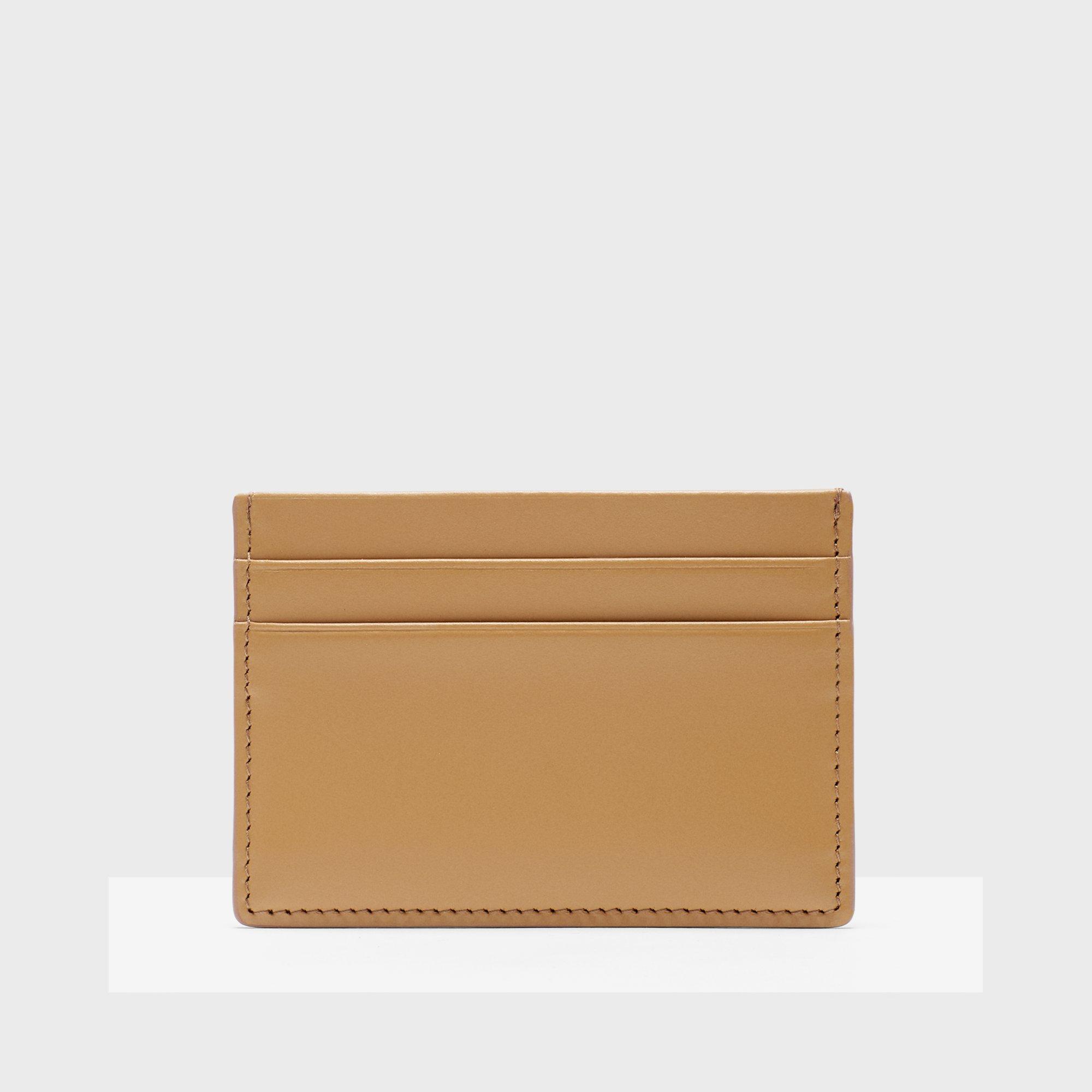Theory Common Projects Leather Cardholder In Tan