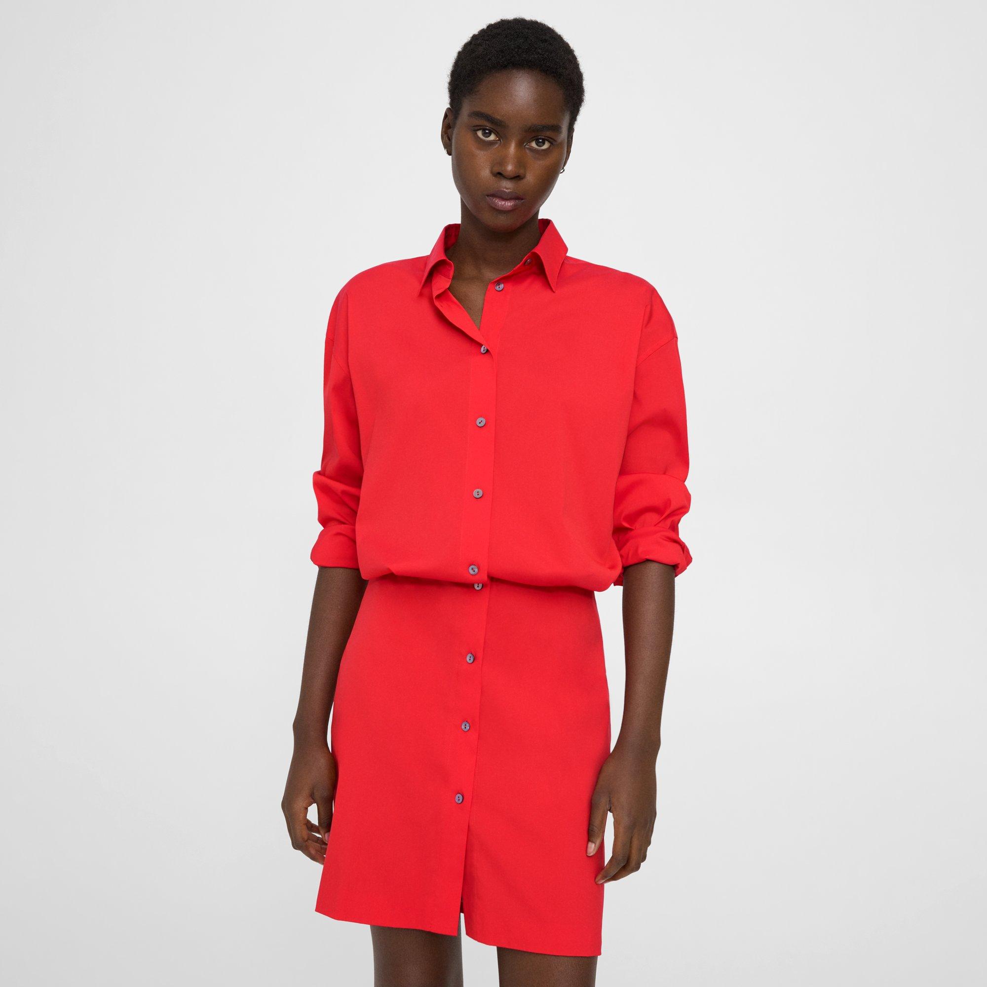 Fitted Shirt Dress in Good Cotton