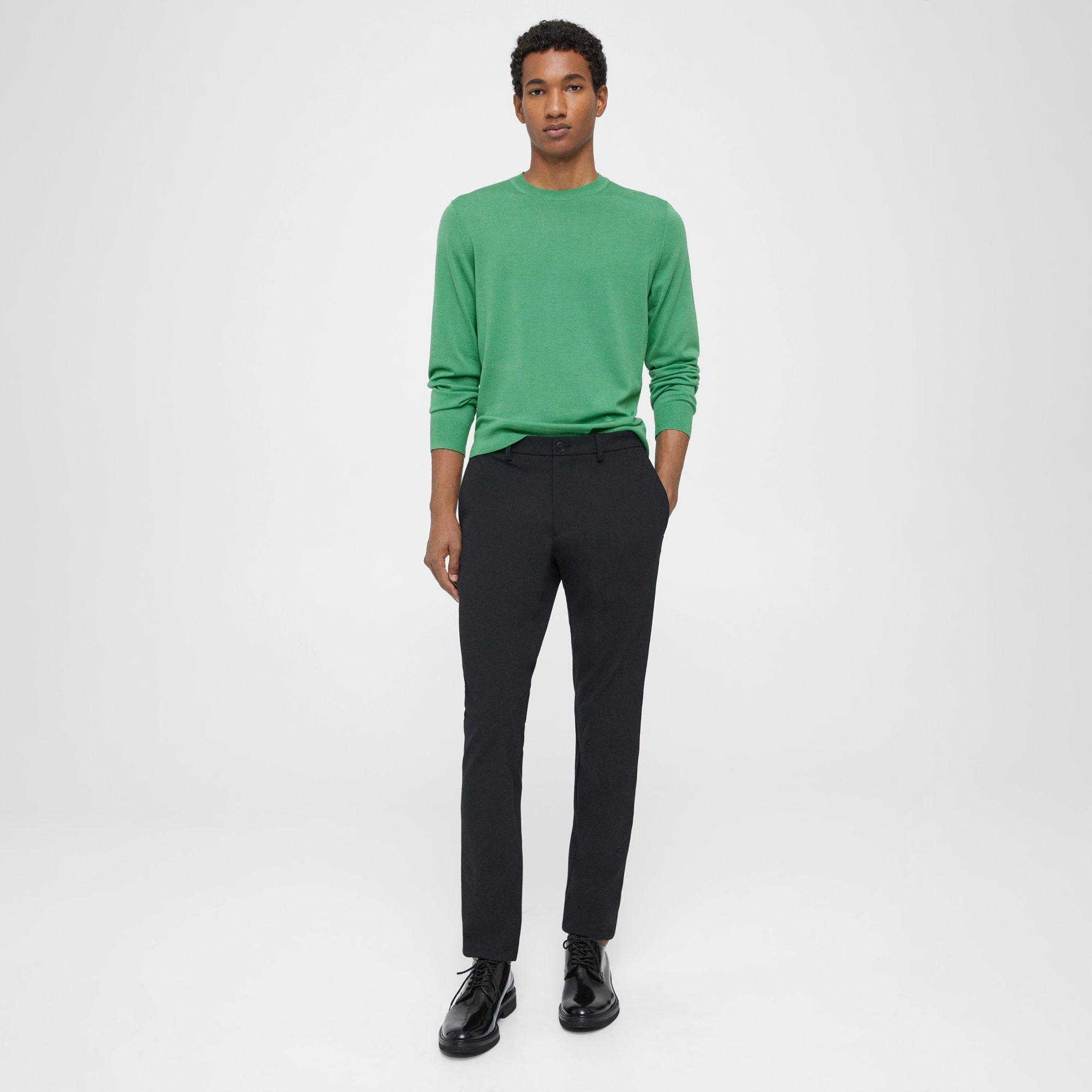 Theory Zaine Pant In Stretch Cotton In Black