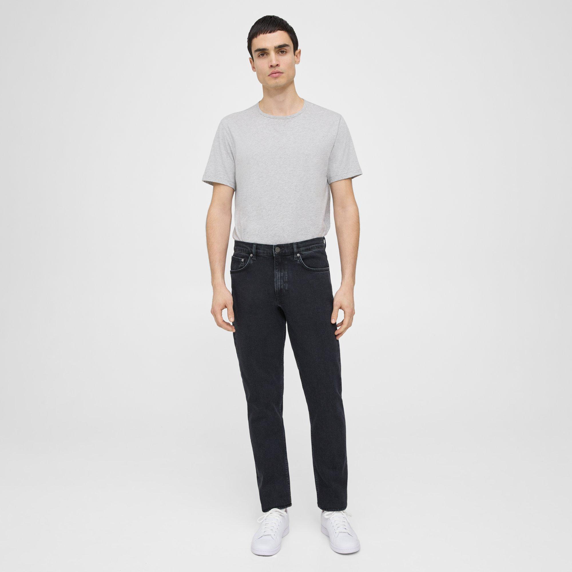 Theory Athletic Fit Jean In Stretch Denim In Washed Black