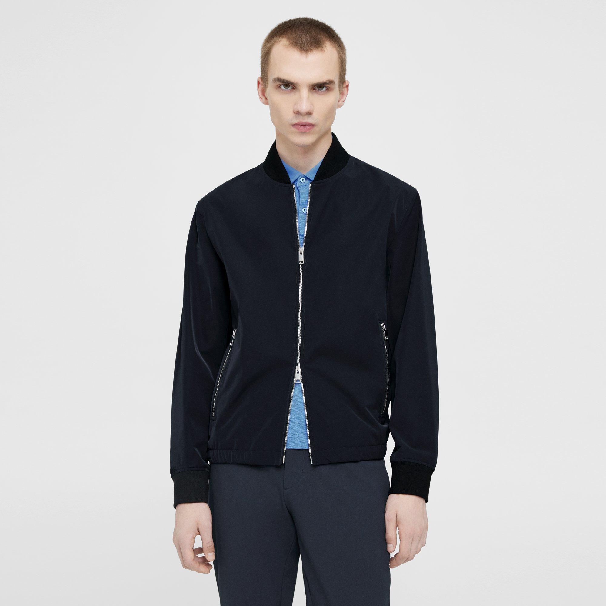 Theory City Bomber Jacket In Foundation Tech In Baltic