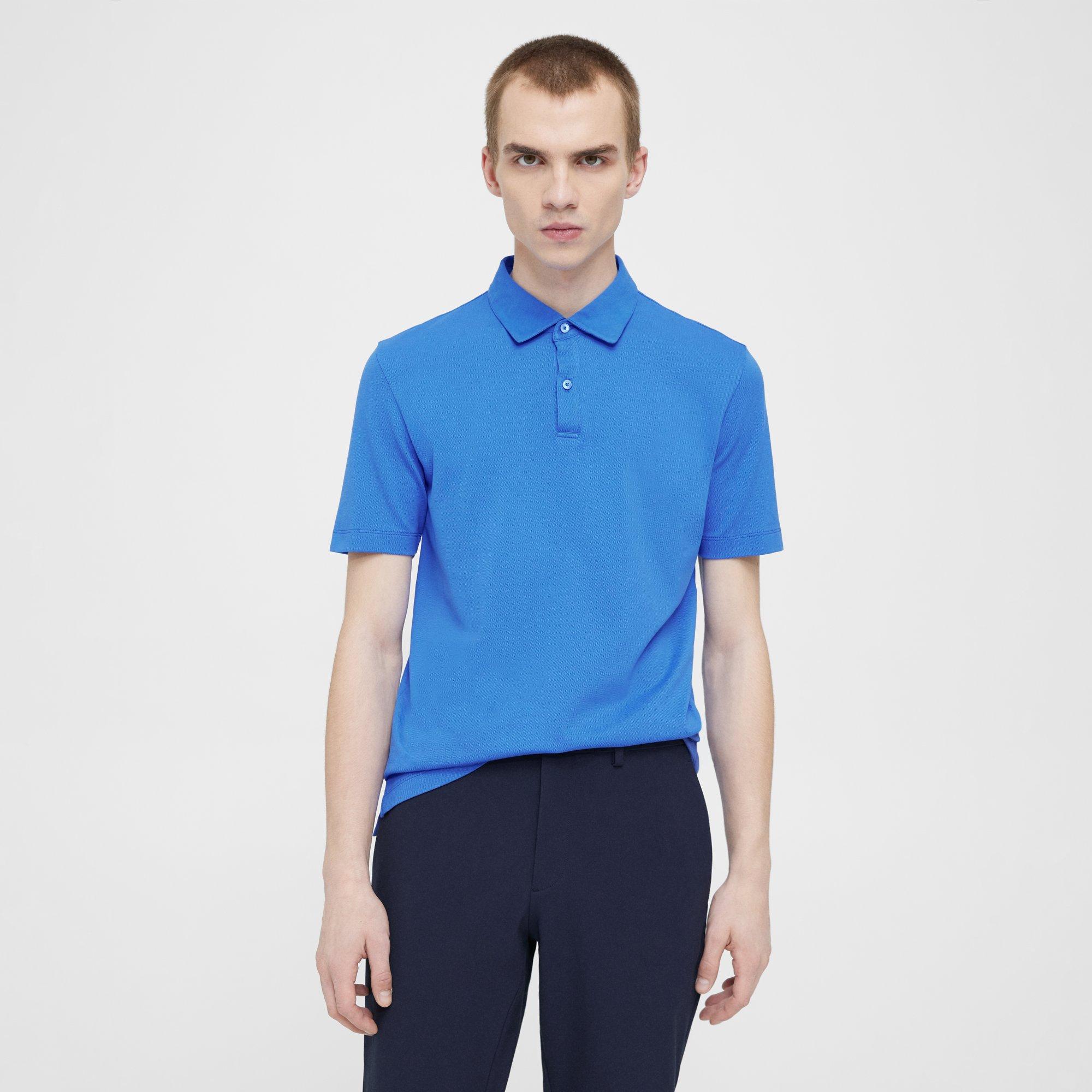 Theory Joffrey Polo Shirt In Function Piquã© In Palace Blue