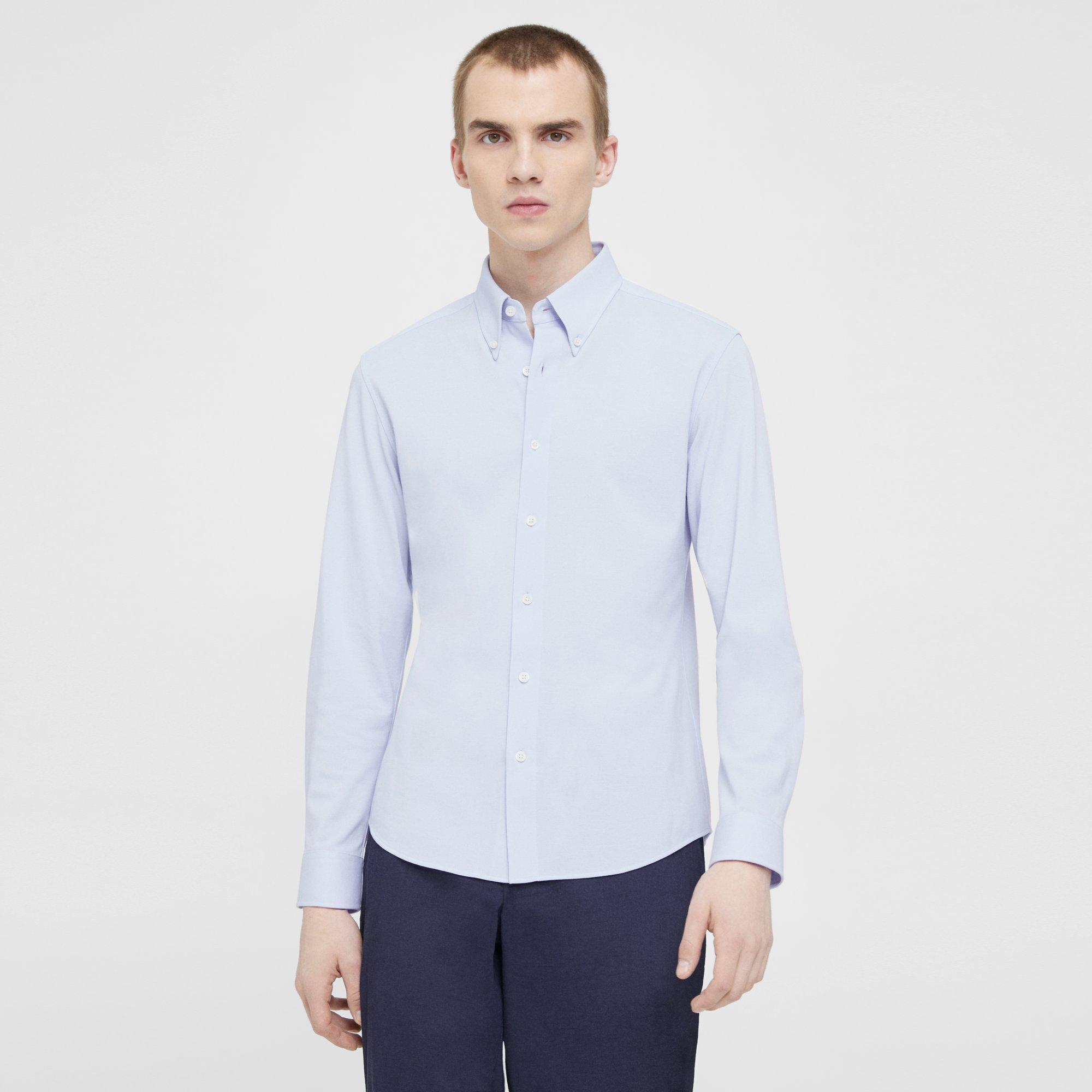 Theory Alfred Shirt In Structured Piquã© In Olympic