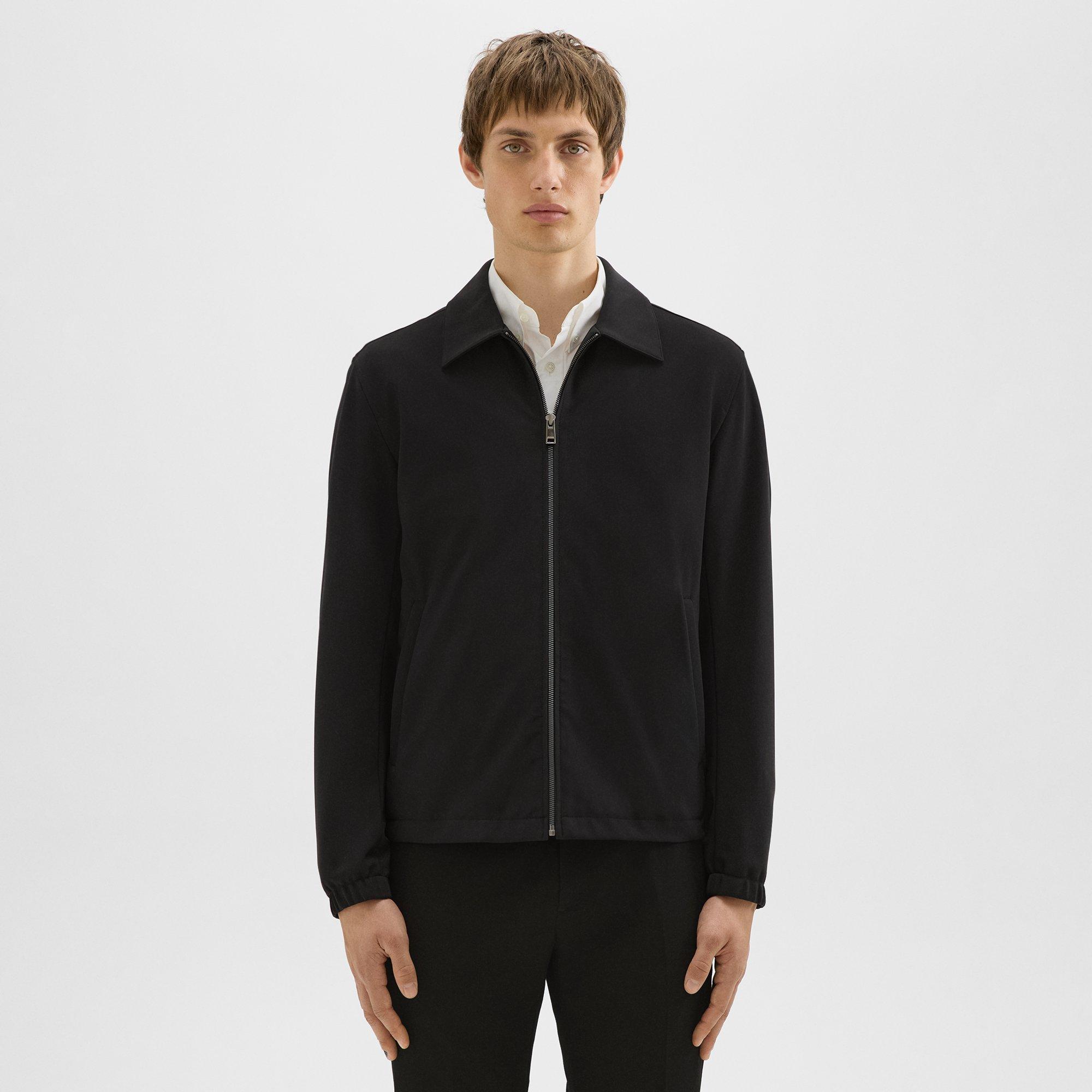 Theory Brody Jacket In Precision Ponte In Black