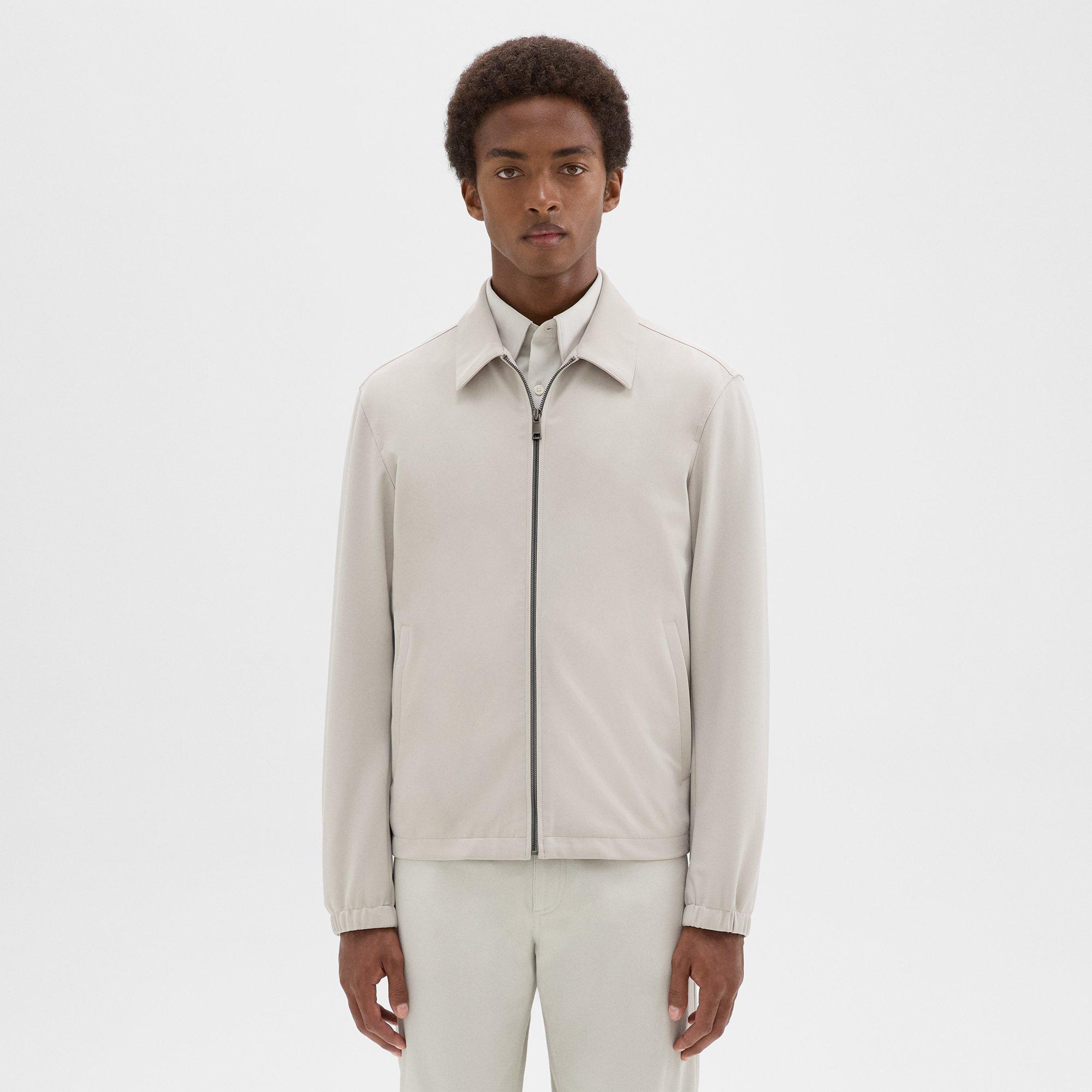 Theory Brody Jacket In Precision Ponte In Putty