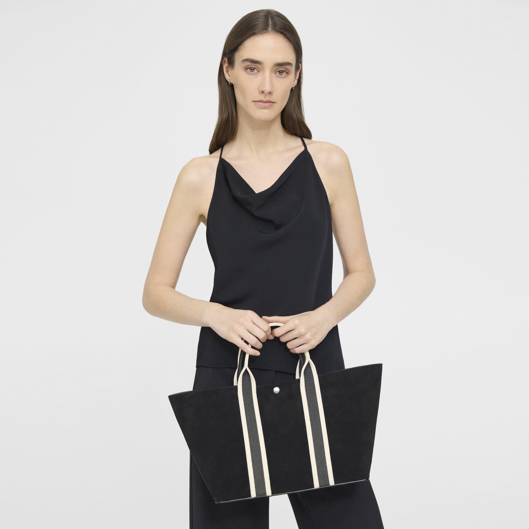 Theory Day Tote Bag In Suede In Black