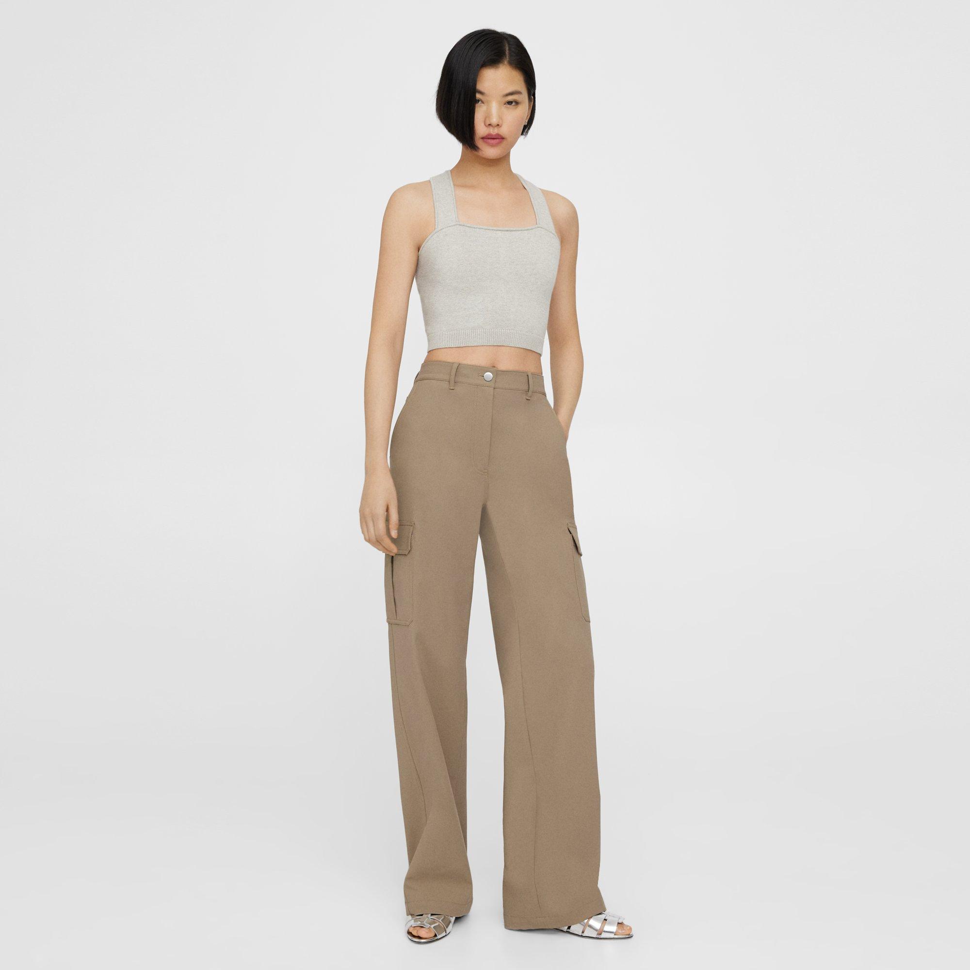 Theory Neoteric Stretch Cotton-blend Twill Cargo Pants In Bark