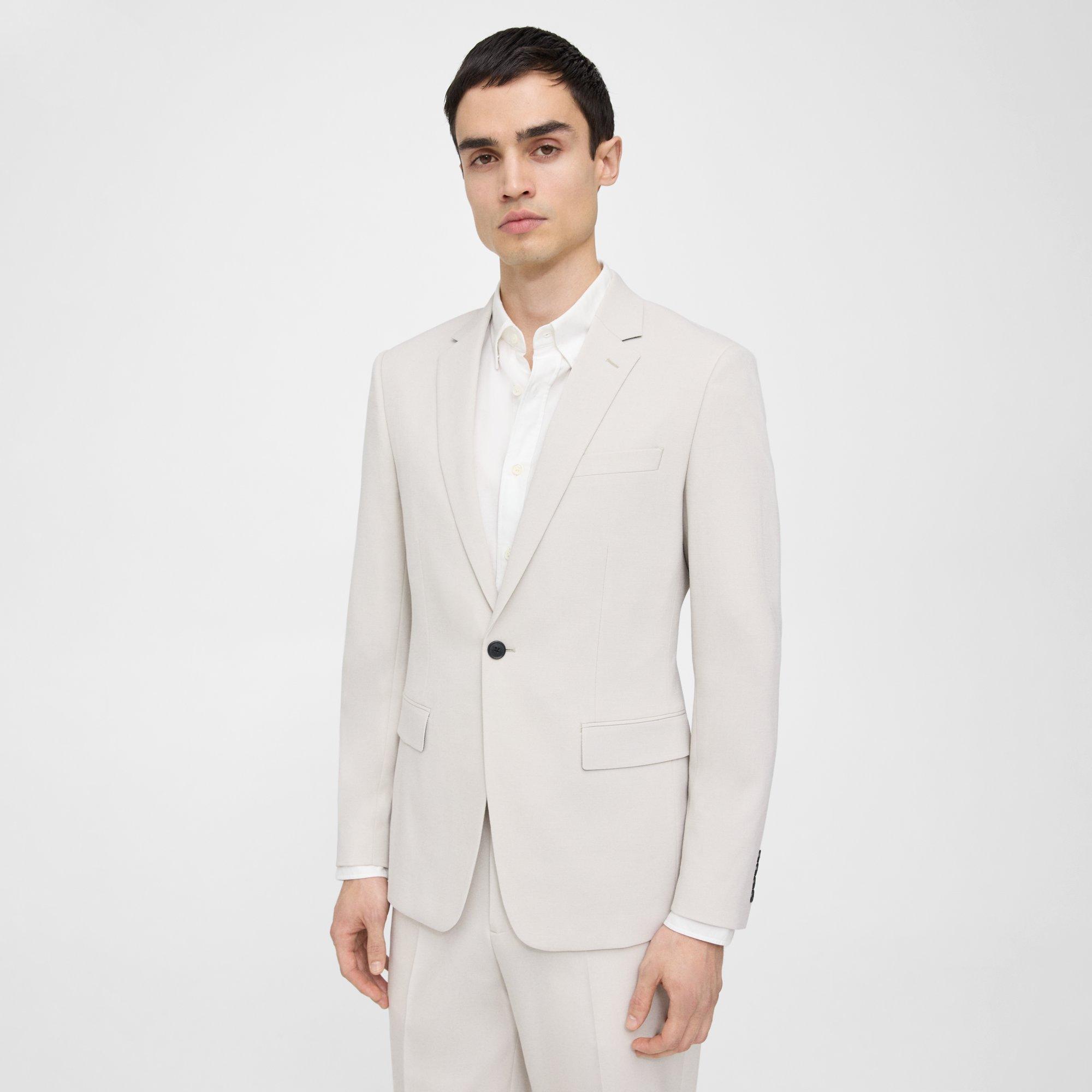 Theory Kanan Blazer In Textured Gabardine In Sand
