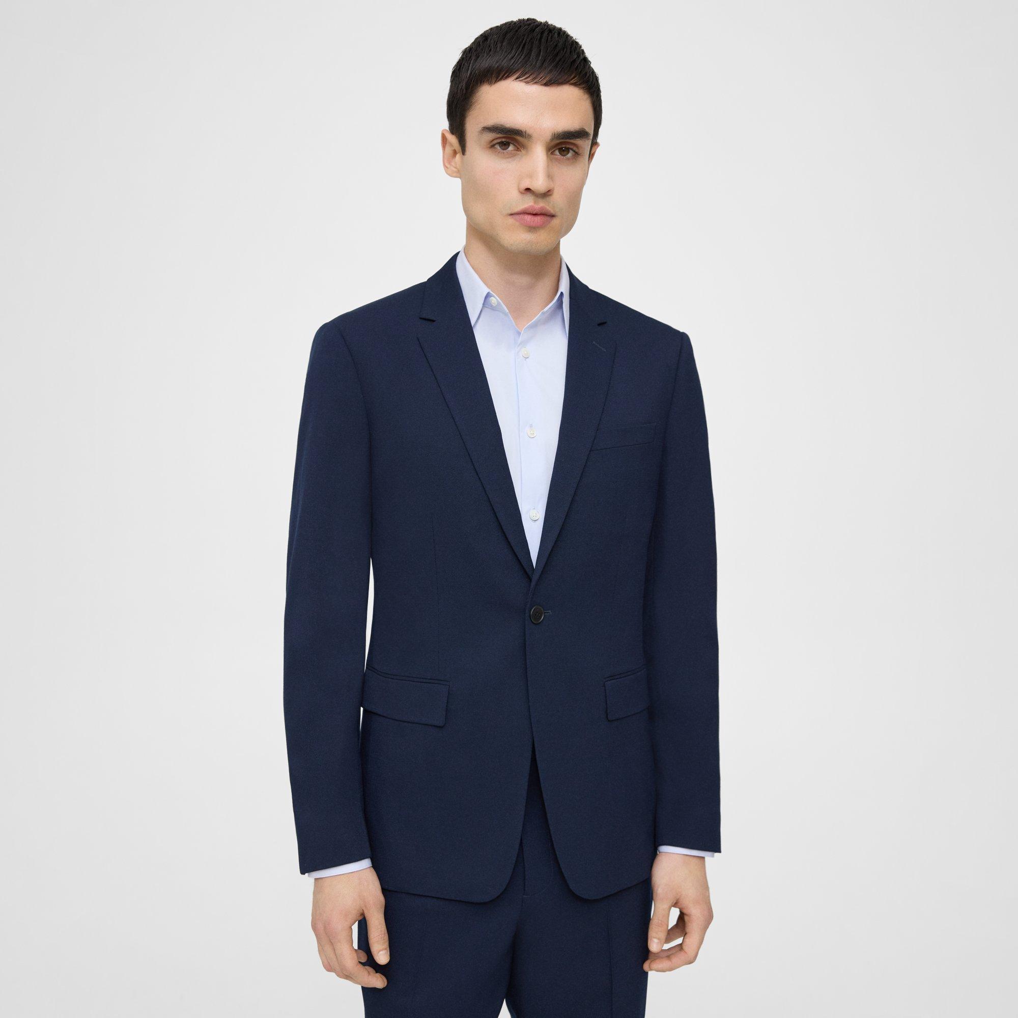 Theory Kanan Blazer In Textured Gabardine In Baltic