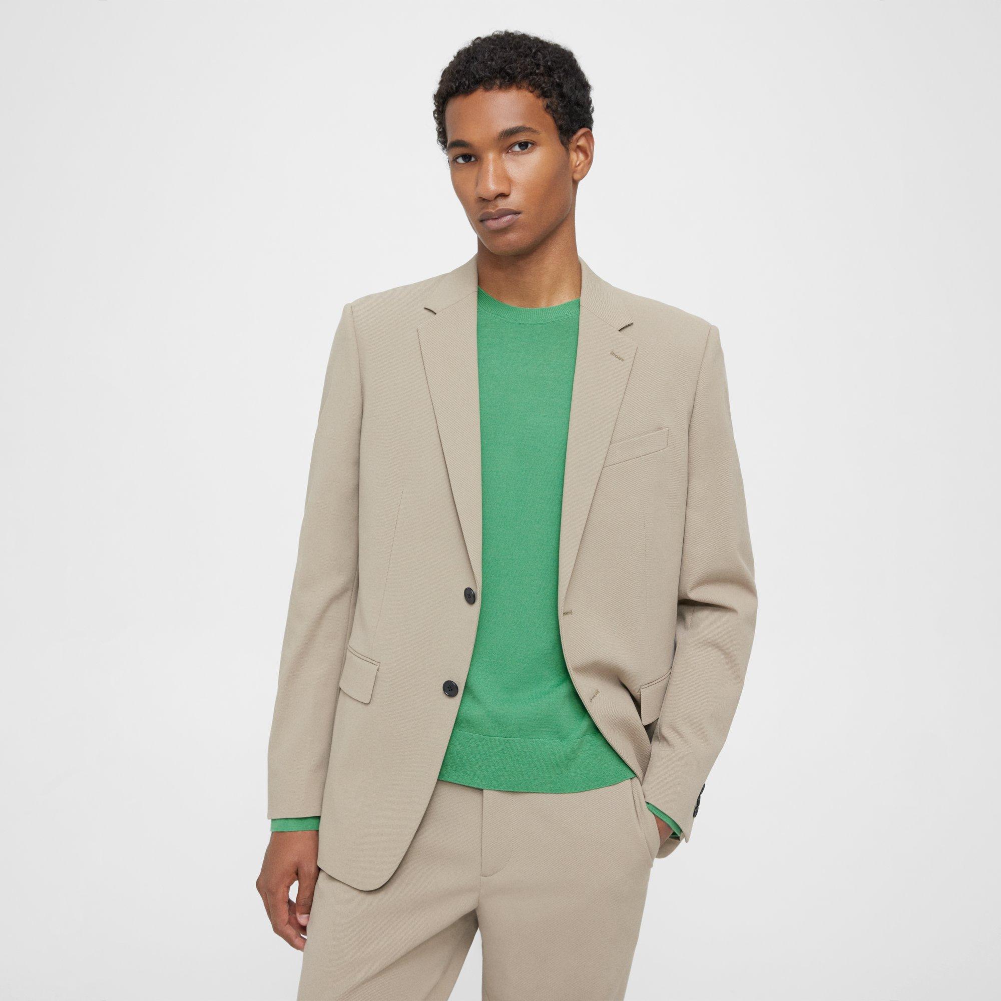 Theory Chambers Neoteric Twill Solid Suit Jacket In Bark