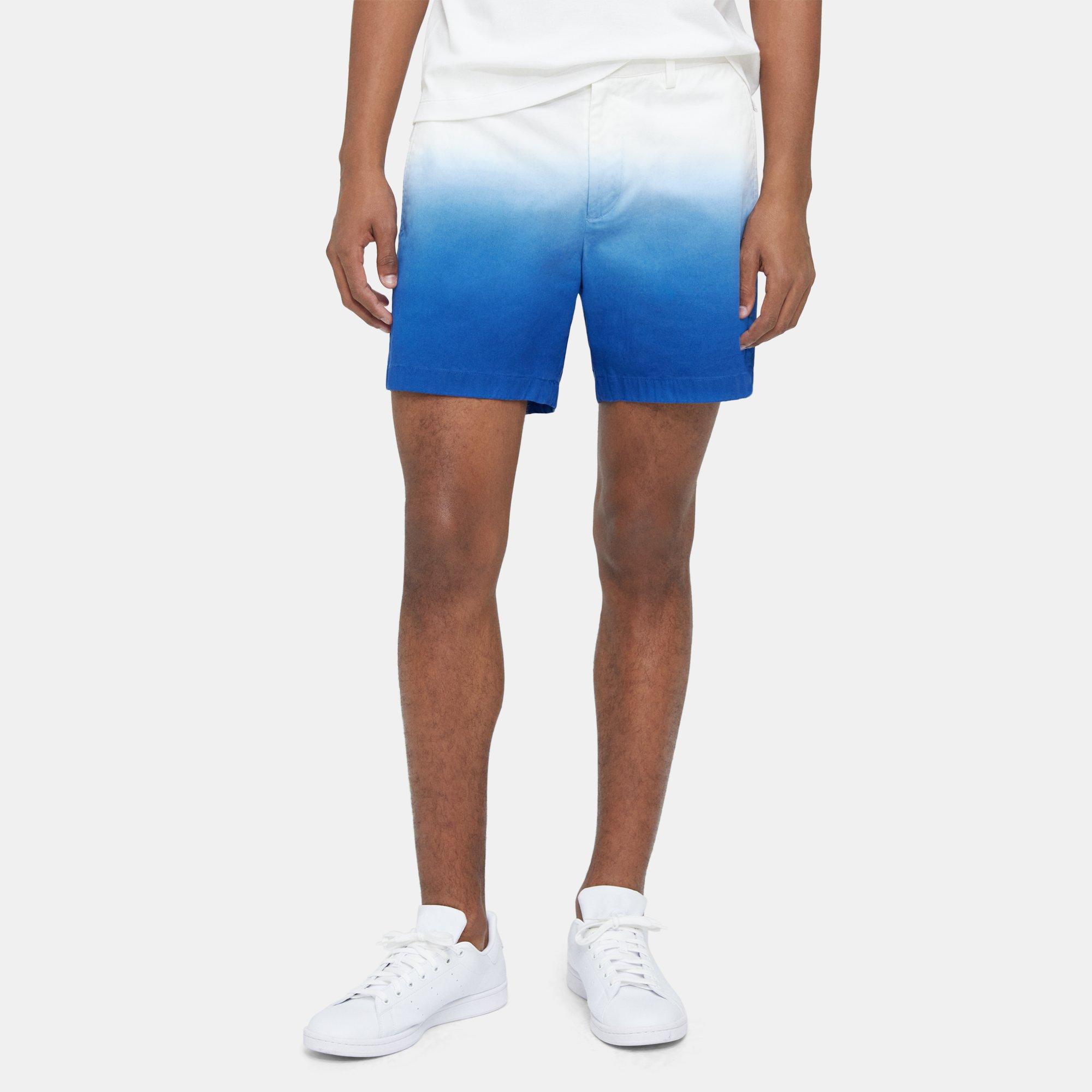 Theory Zaine 6â Short In Organic Cotton In White/klein Blue