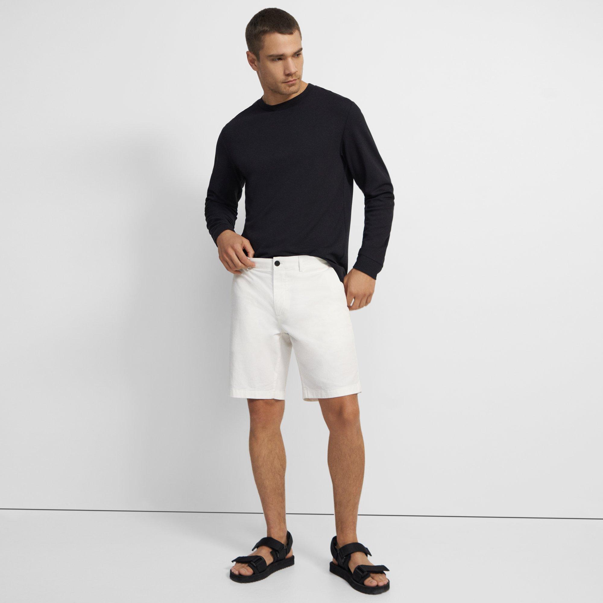Theory Zaine Patton Organic Cotton Shorts In White