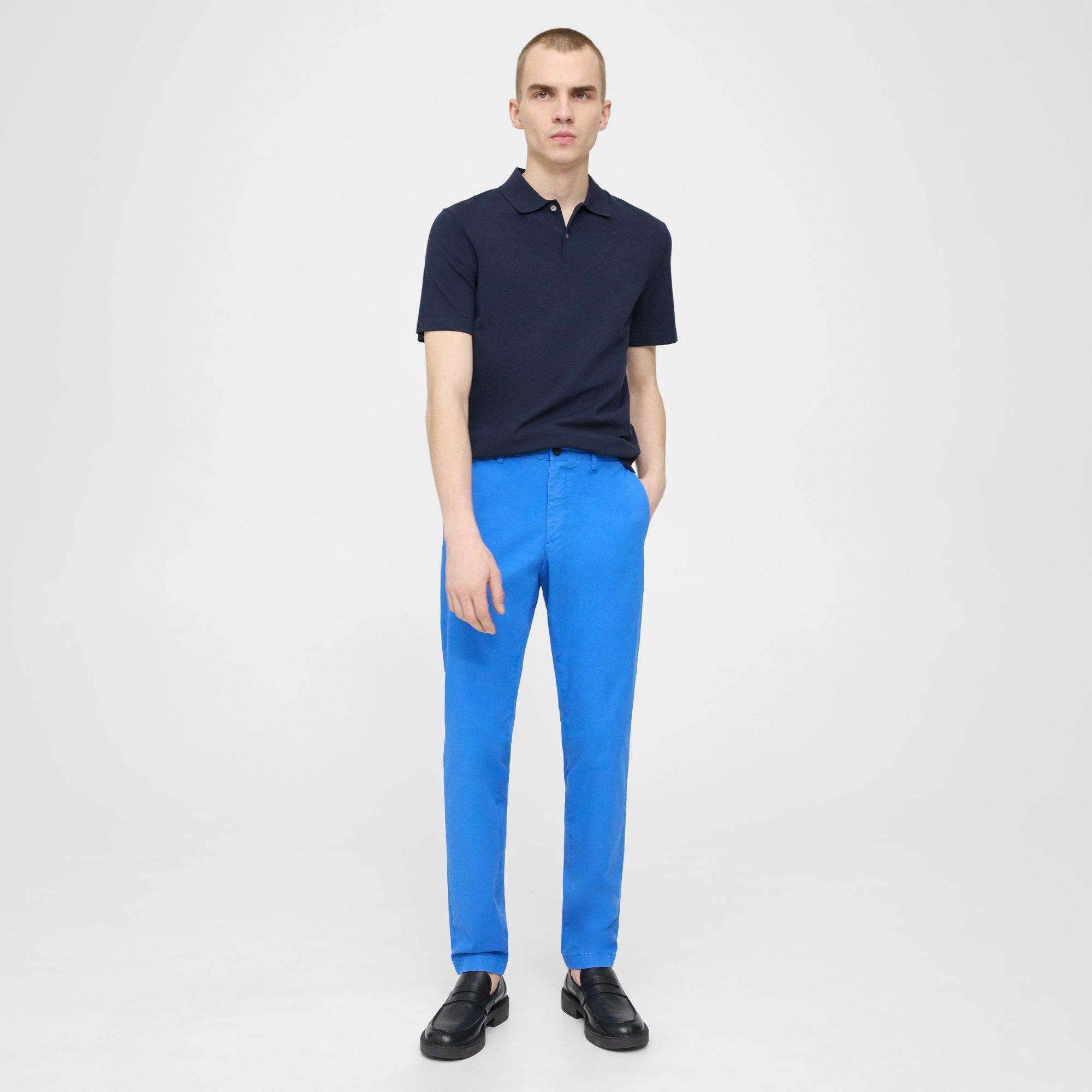 Theory Zaine Pant In Organic Cotton In Palace Blue
